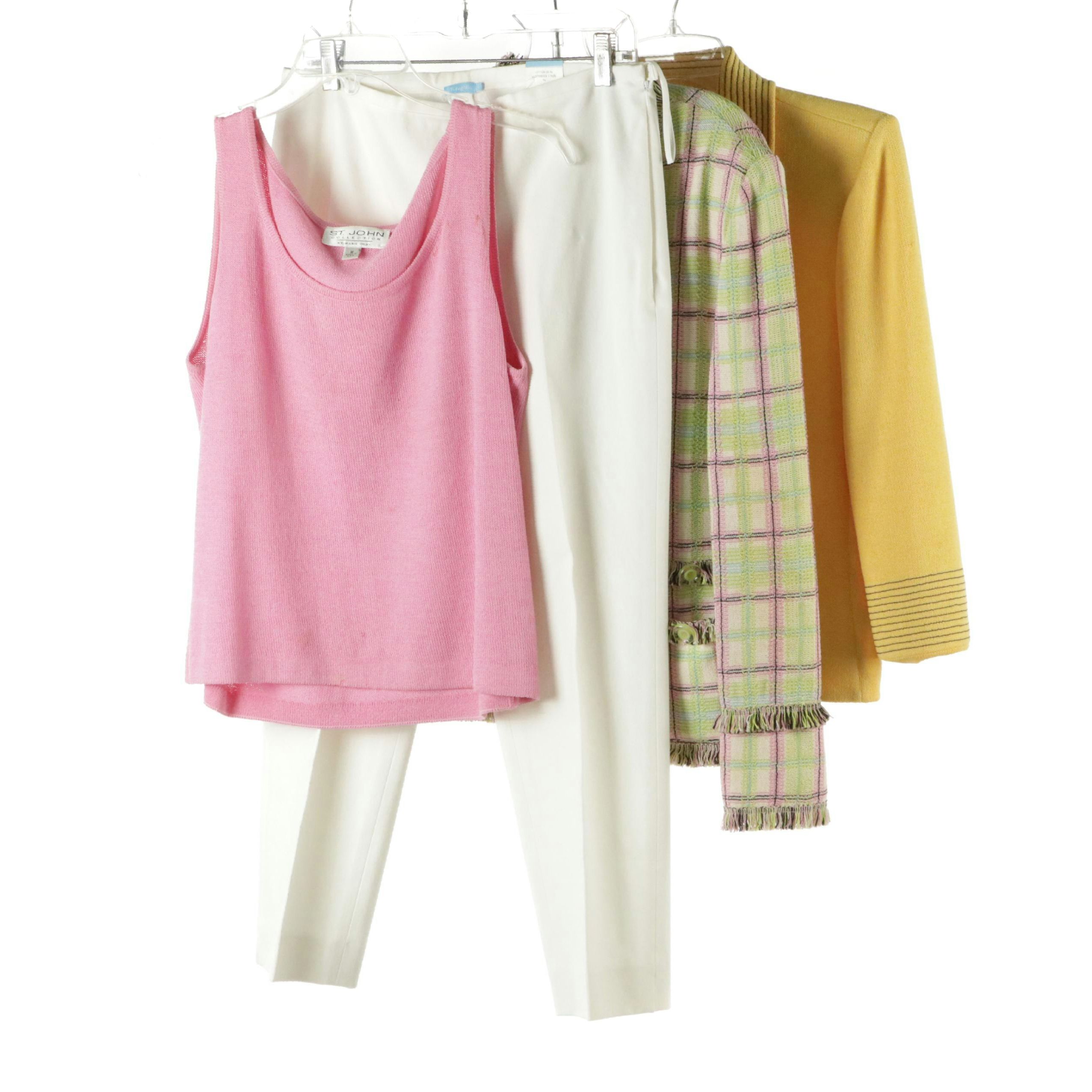 St. John Knit Tank Top and Blazers with J. McLaughlin Stretch Cotton Dock Capri