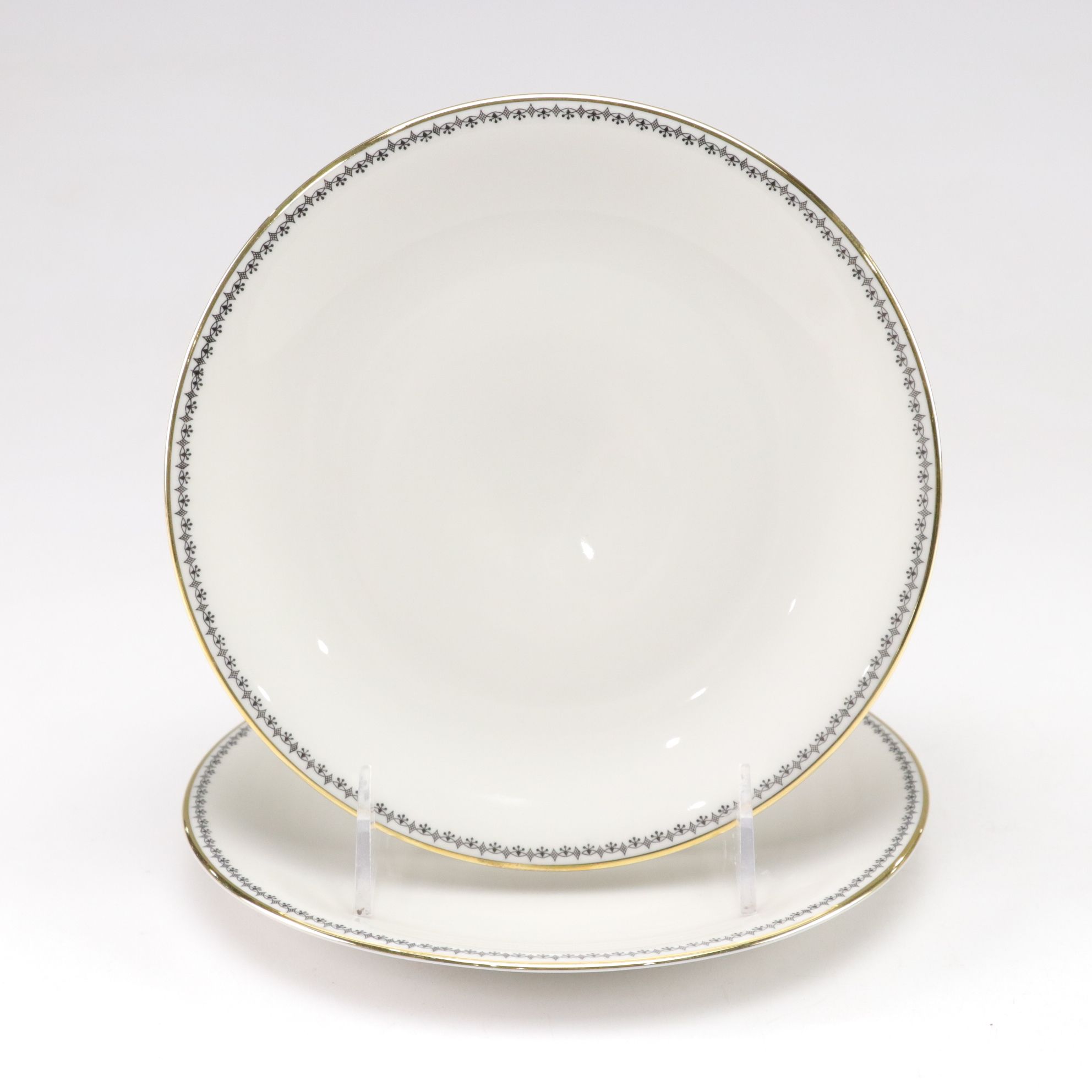 Bavarian Elfenbein Porzellan Gilt Porcelain Tea Set for Two