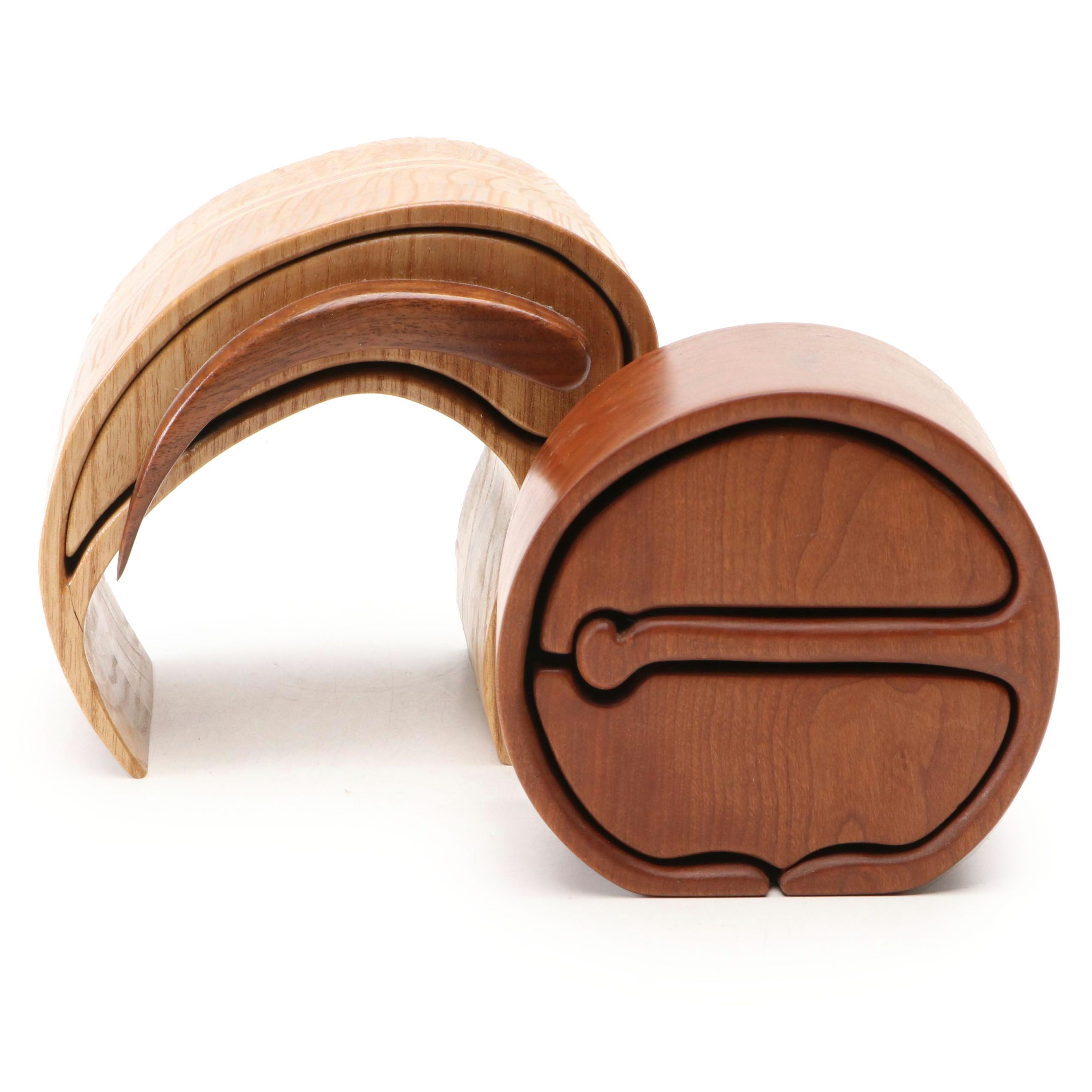 Turned and Carved Wooden Boxes