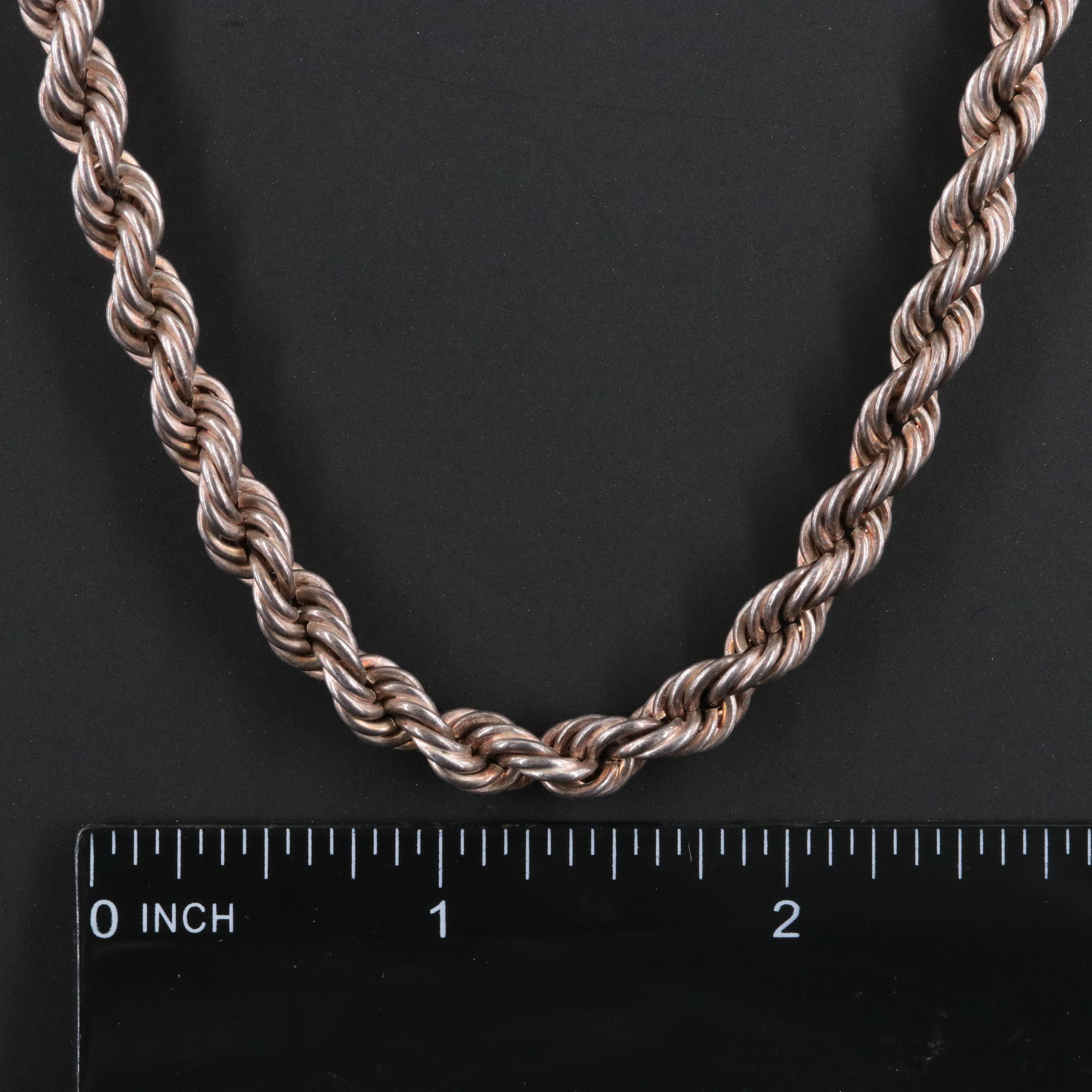 Sterling Rope Chain Necklace