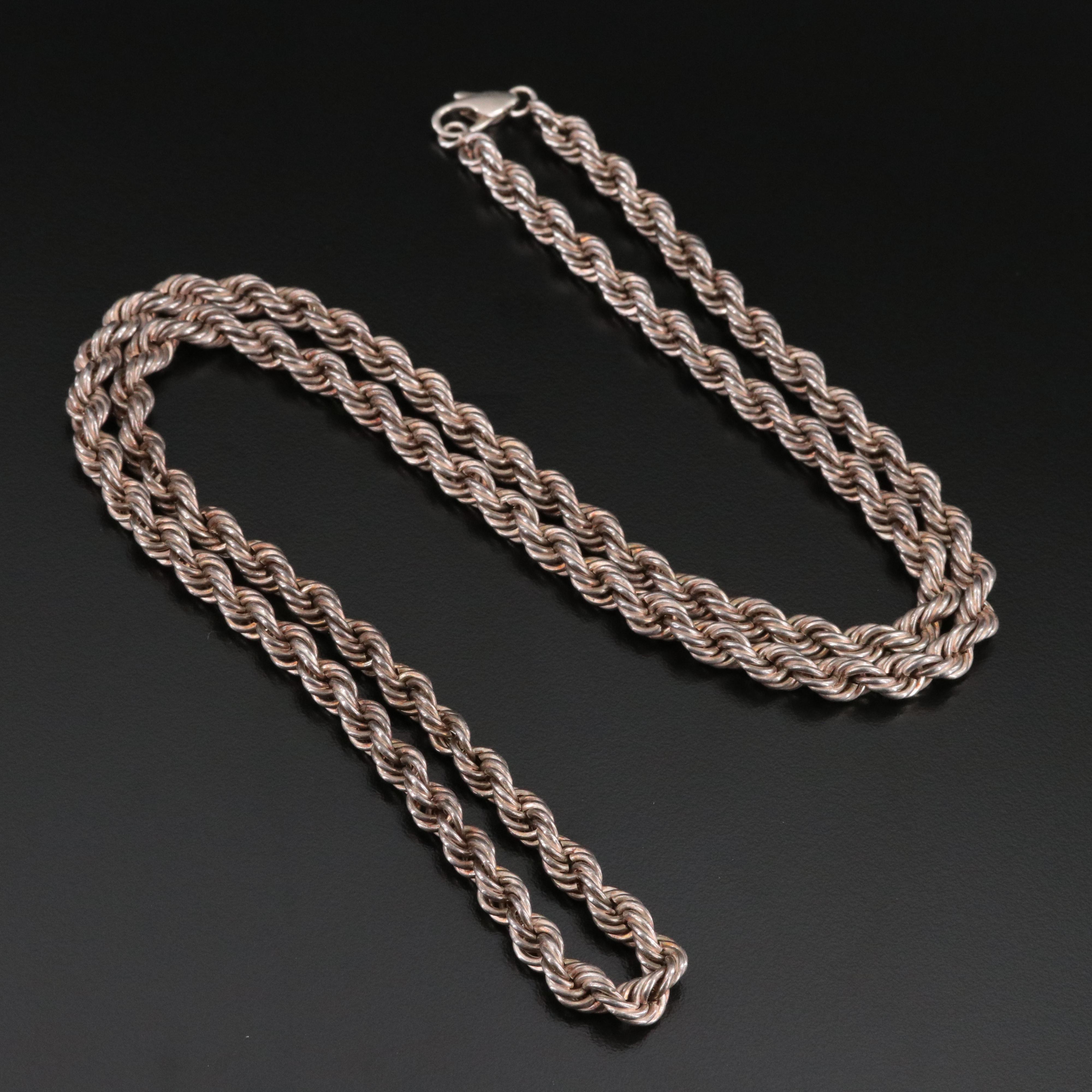 Sterling Rope Chain Necklace