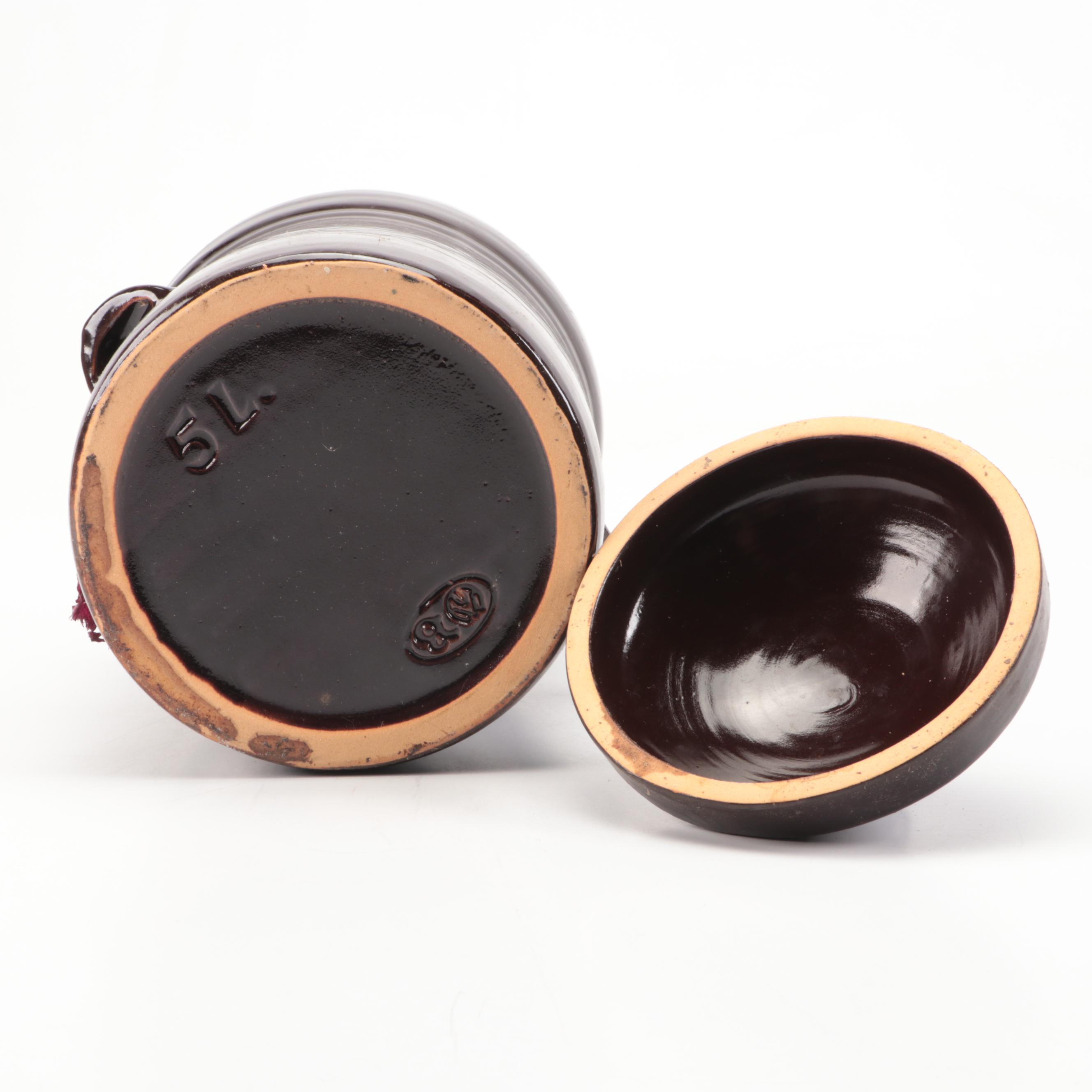 Stoneware Crocks and Pitcher