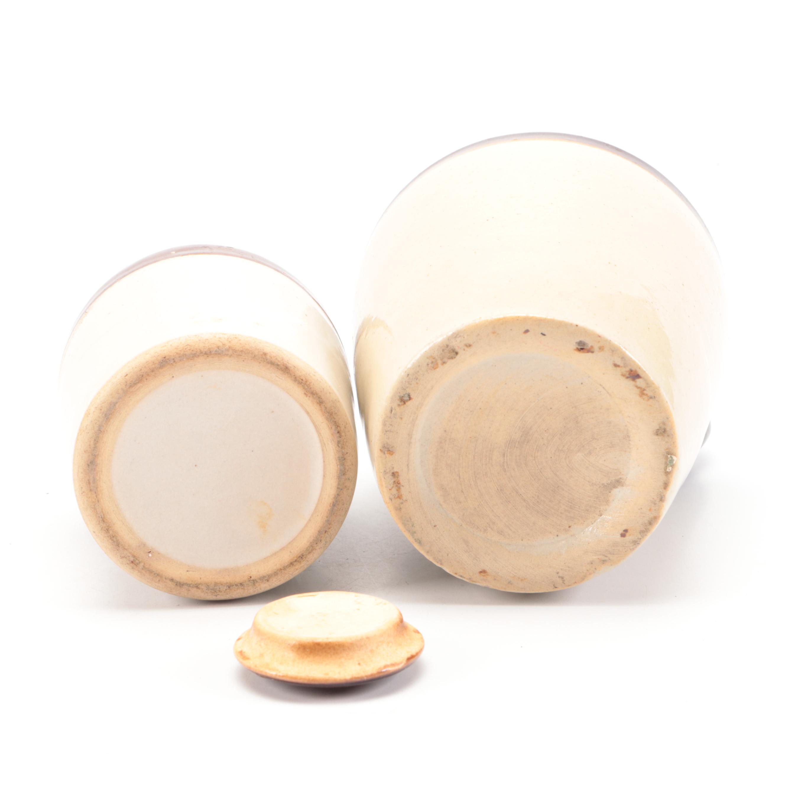 Stoneware Crocks and Pitcher