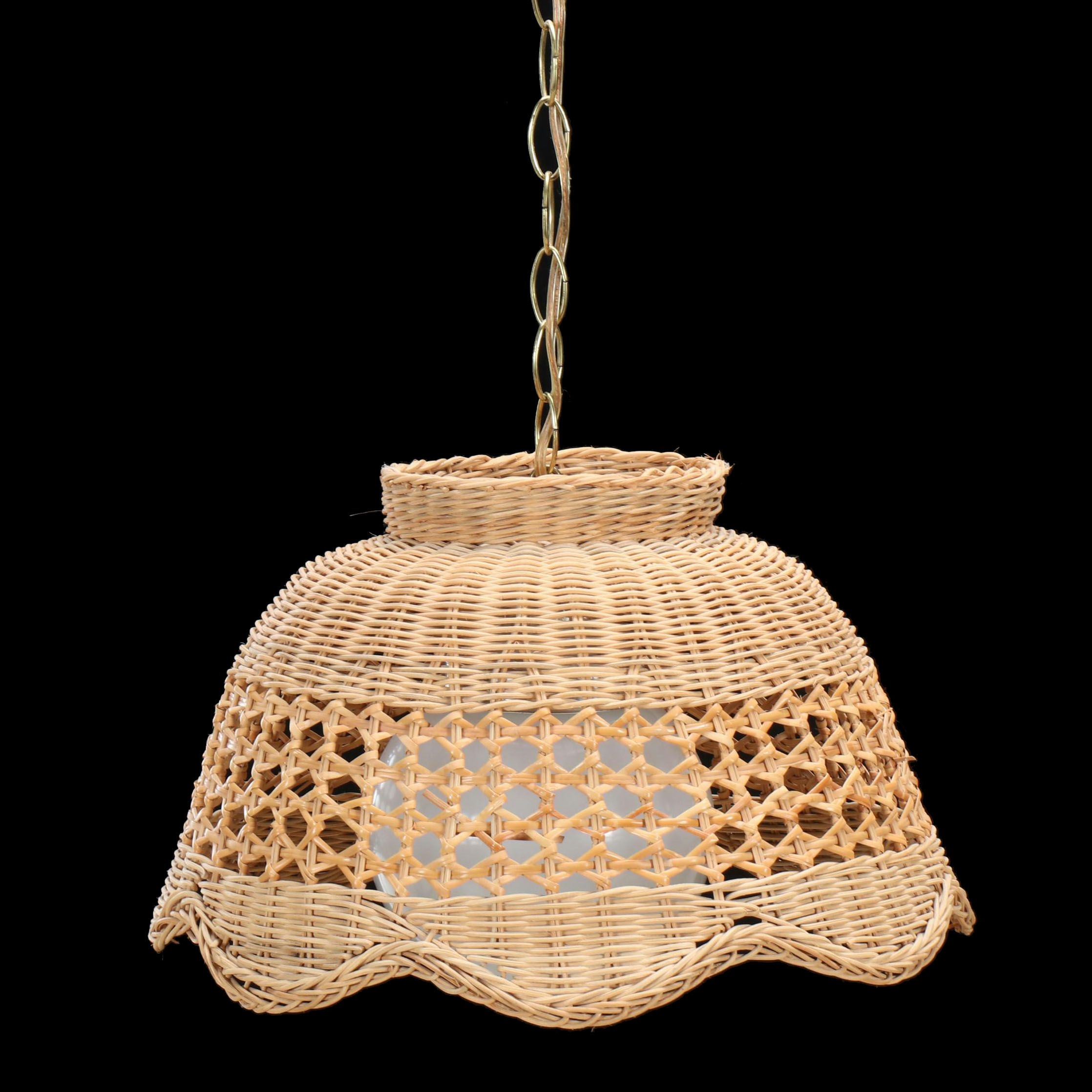 Wicker Pendant Light Fixture