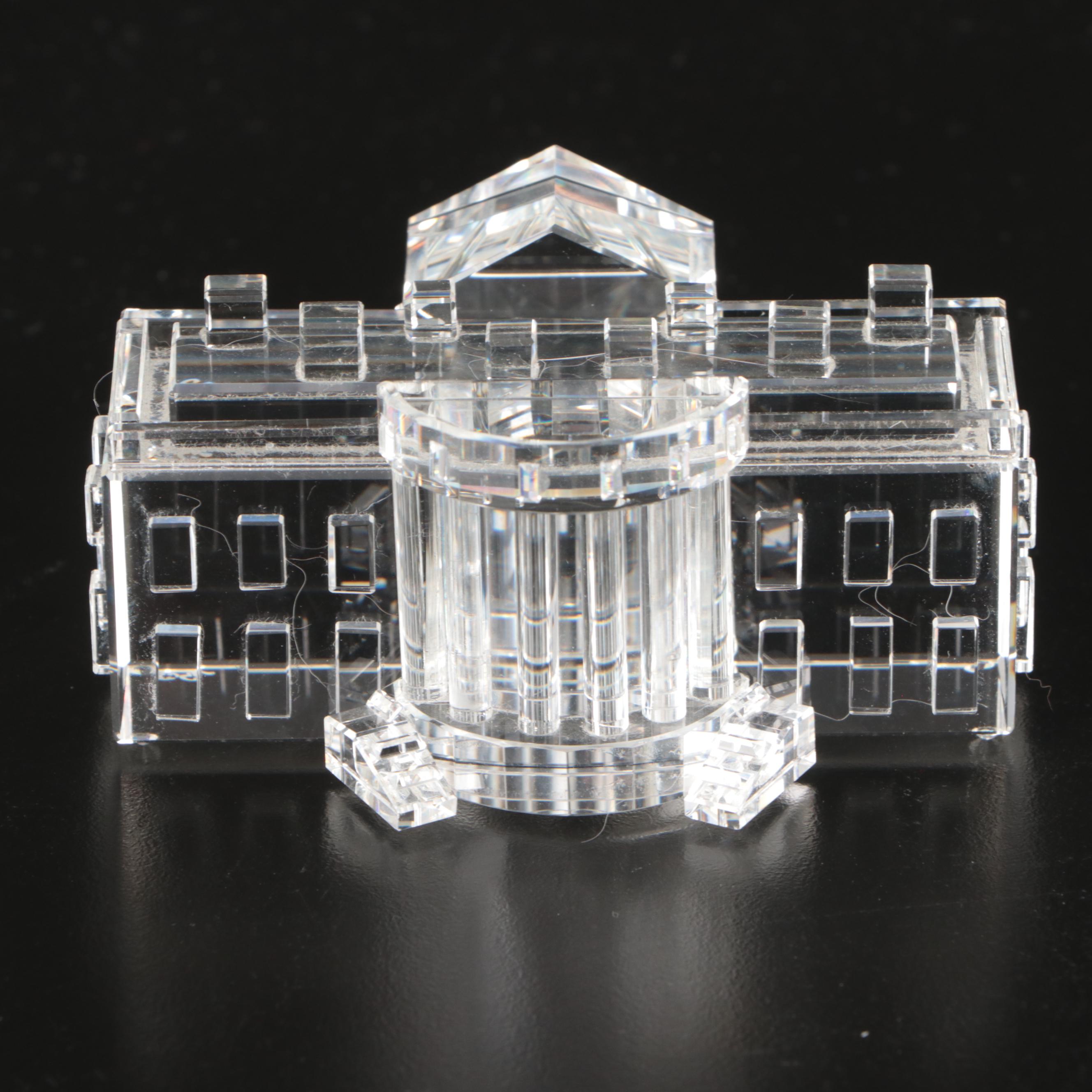 Crystal World "White House" and "U.S. Capital Building" Figurines