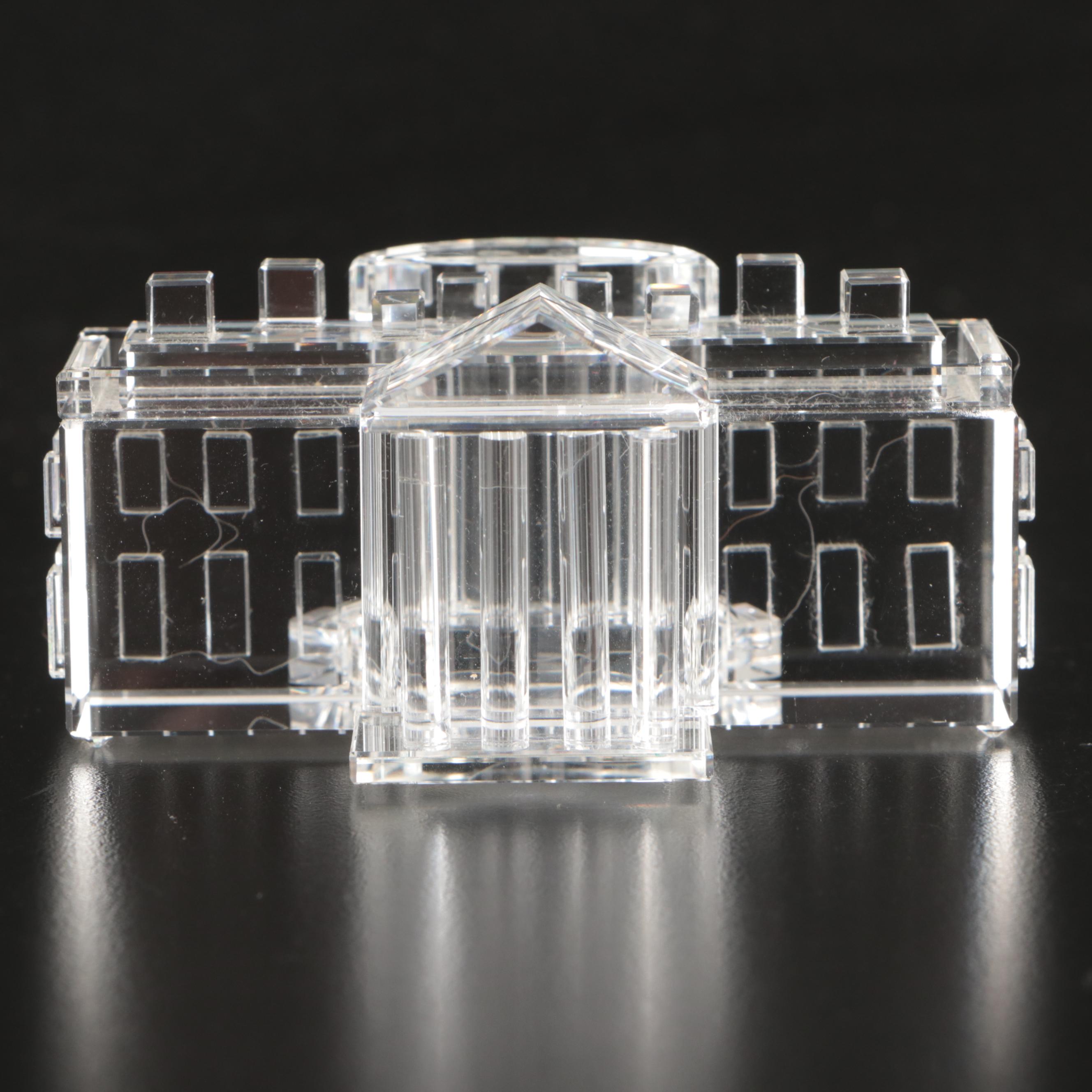 Crystal World "White House" and "U.S. Capital Building" Figurines