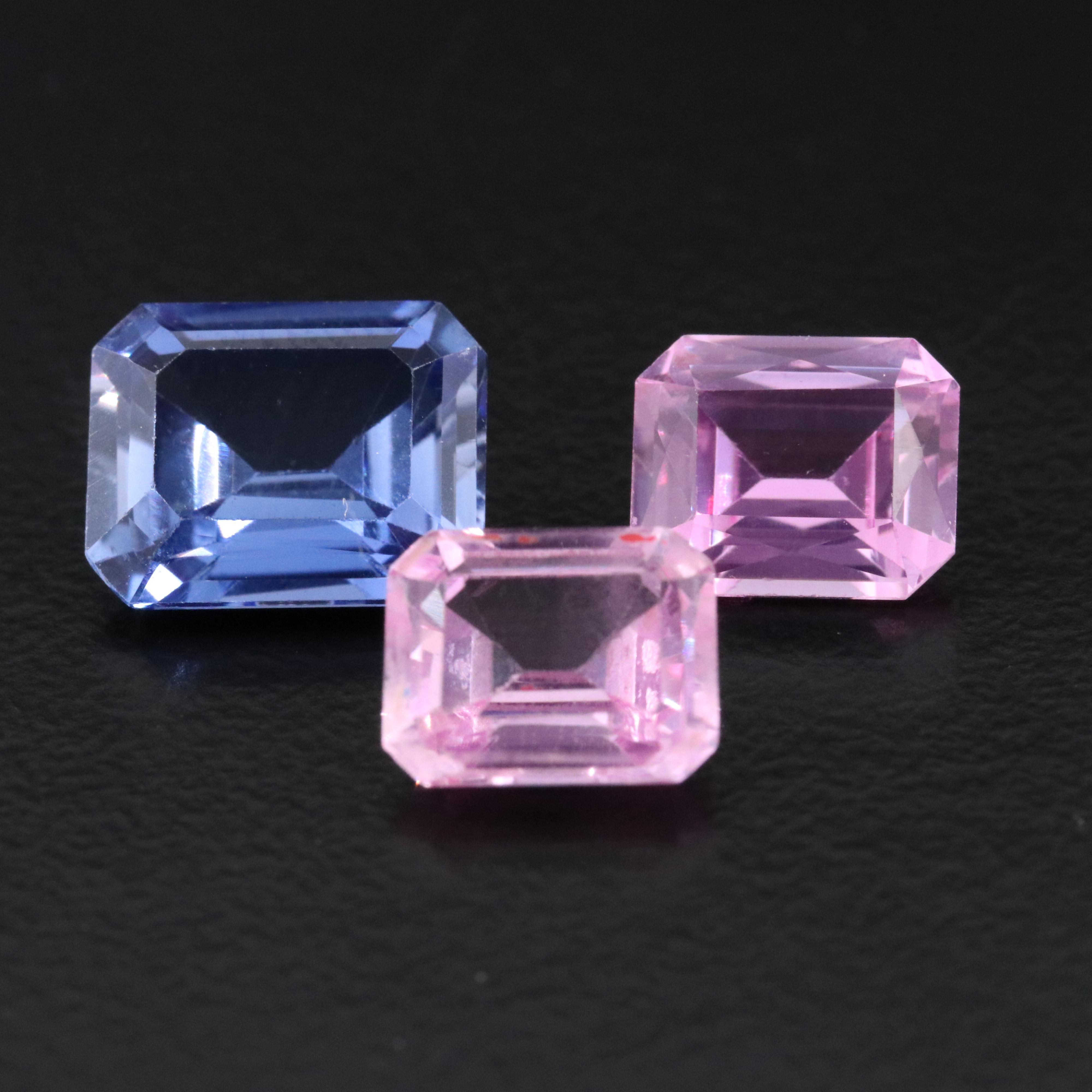 Loose 8.22 CTW Lab Grown Sapphires
