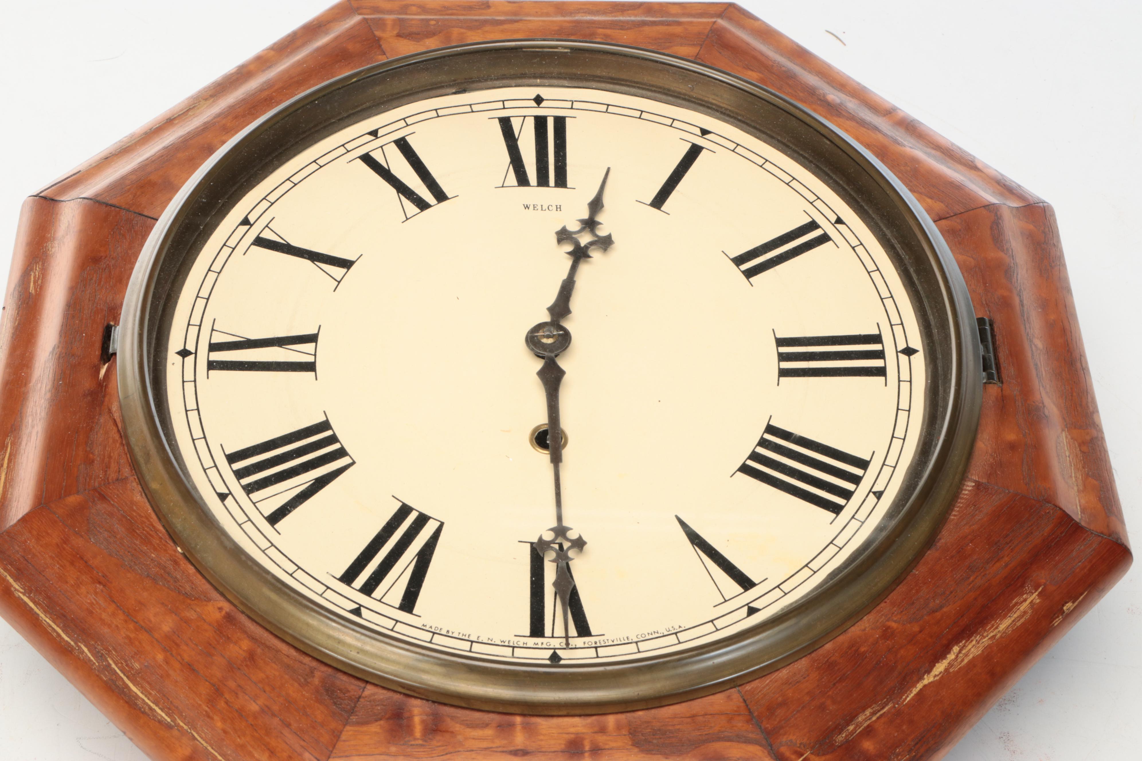 Welch Wood Schoolhouse Regulator Clock