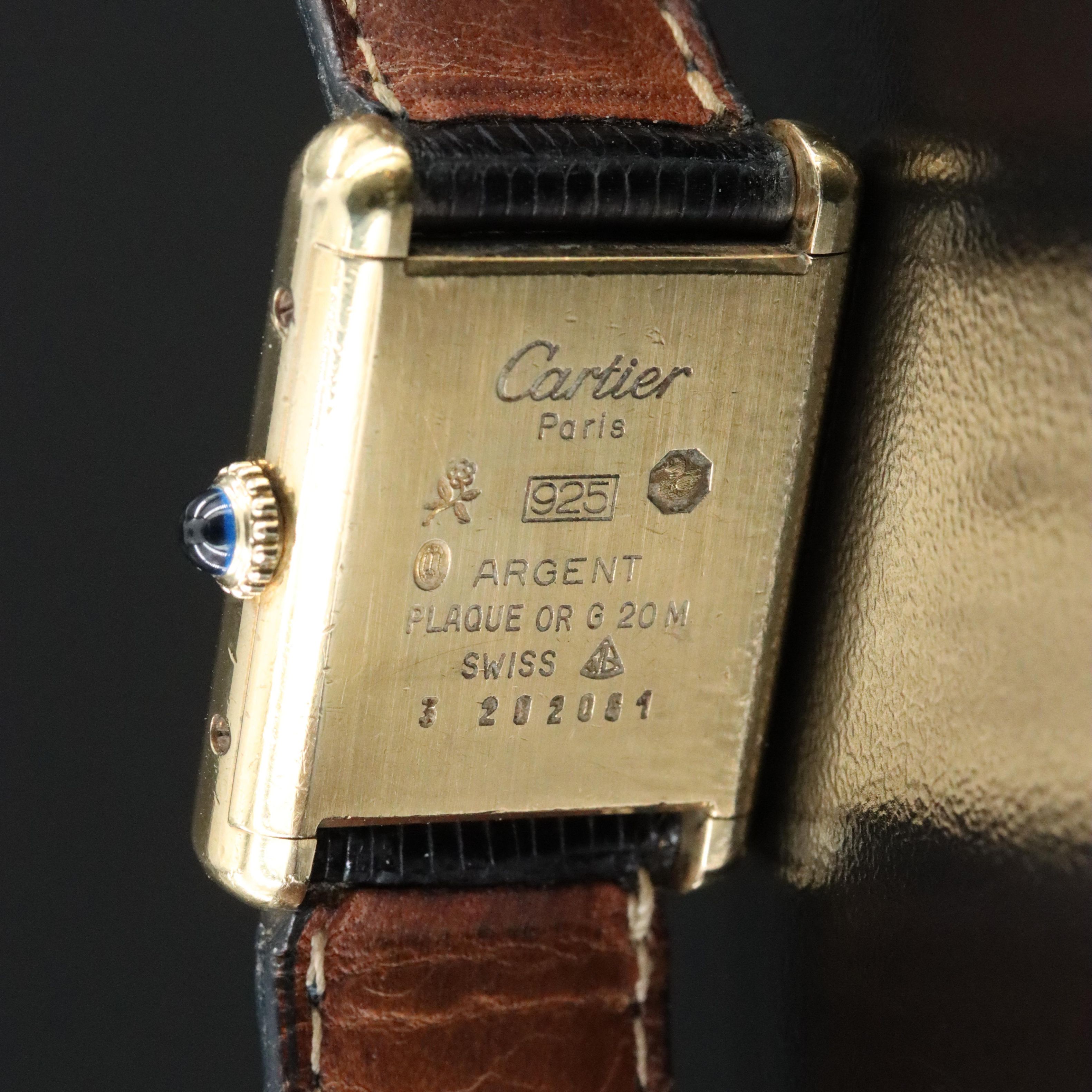 Cartier Must de Cartier Tank Vermeil Gold Plated Watch