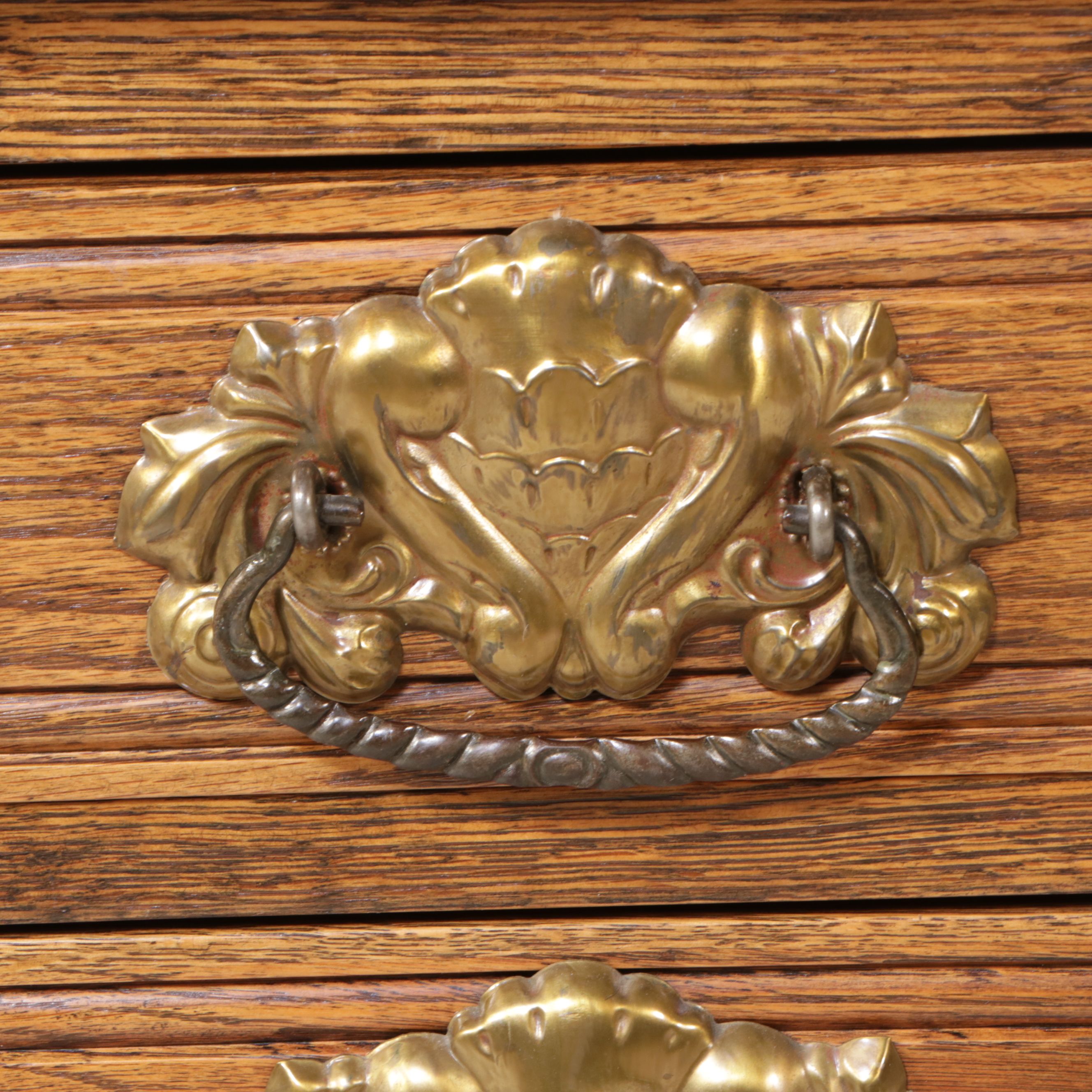 Victorian Oak Washstand, Late 19th Century