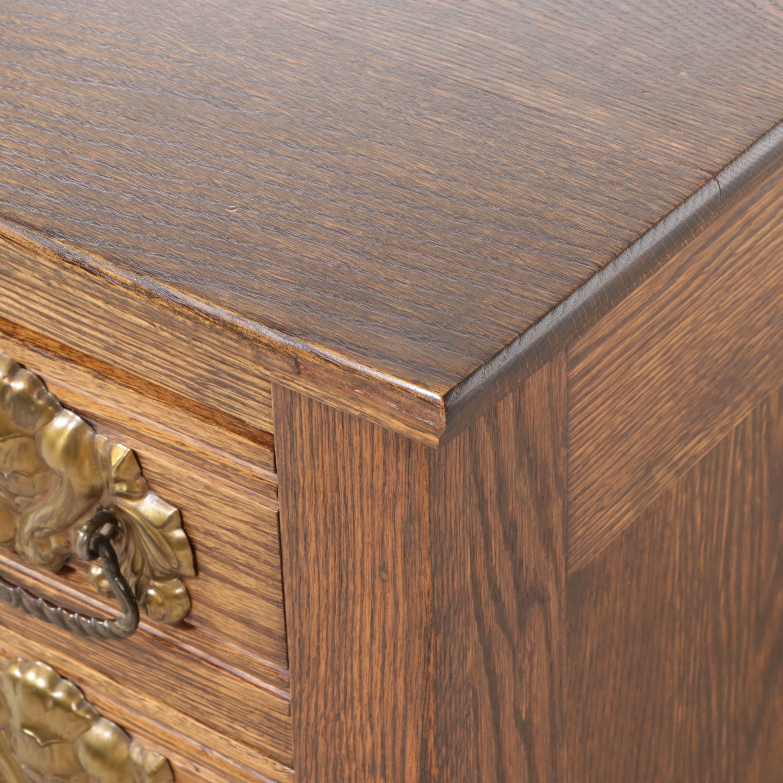 Victorian Oak Washstand, Late 19th Century
