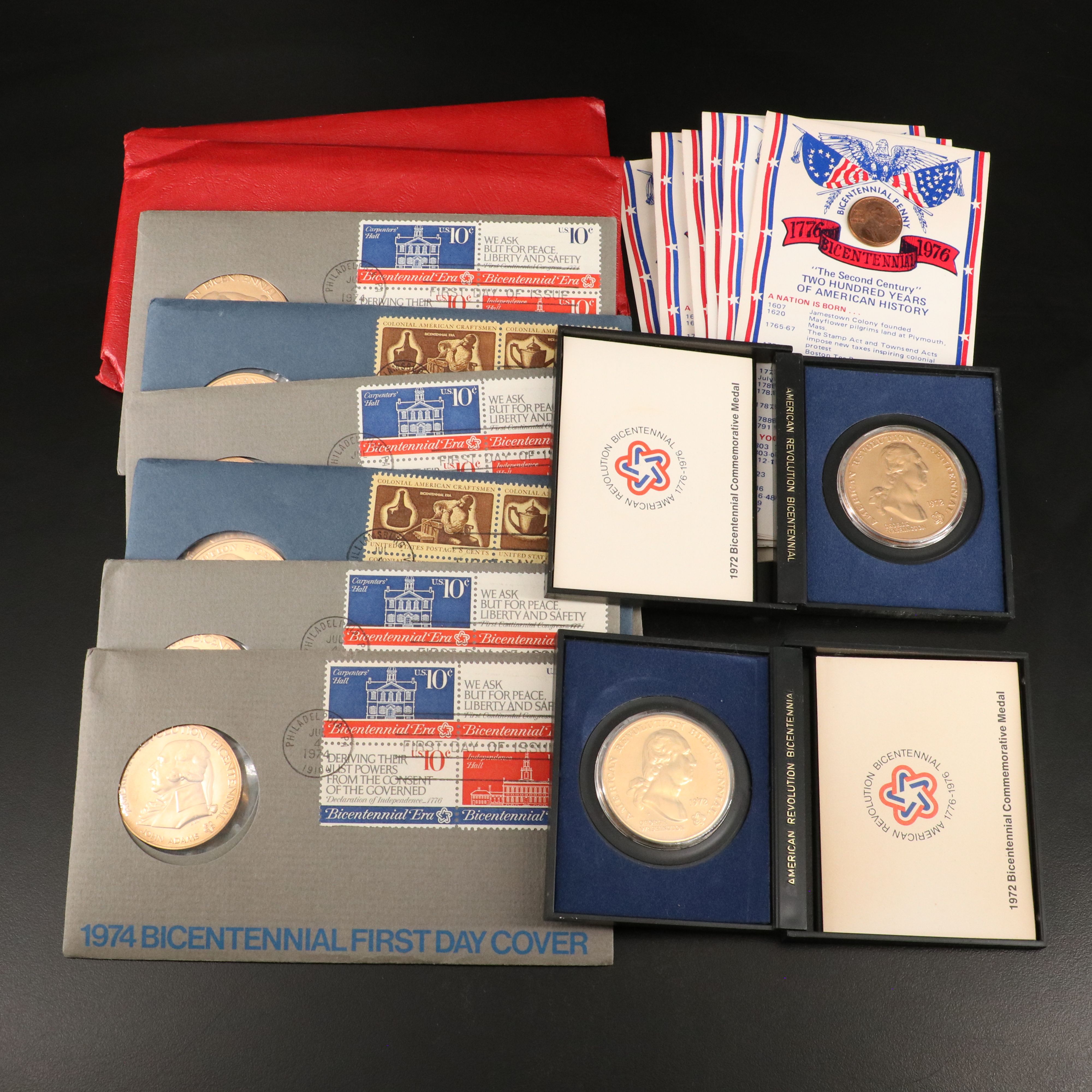 U.S. Bicentennial Collection of Silver Coins, Medals, Postal Covers and More