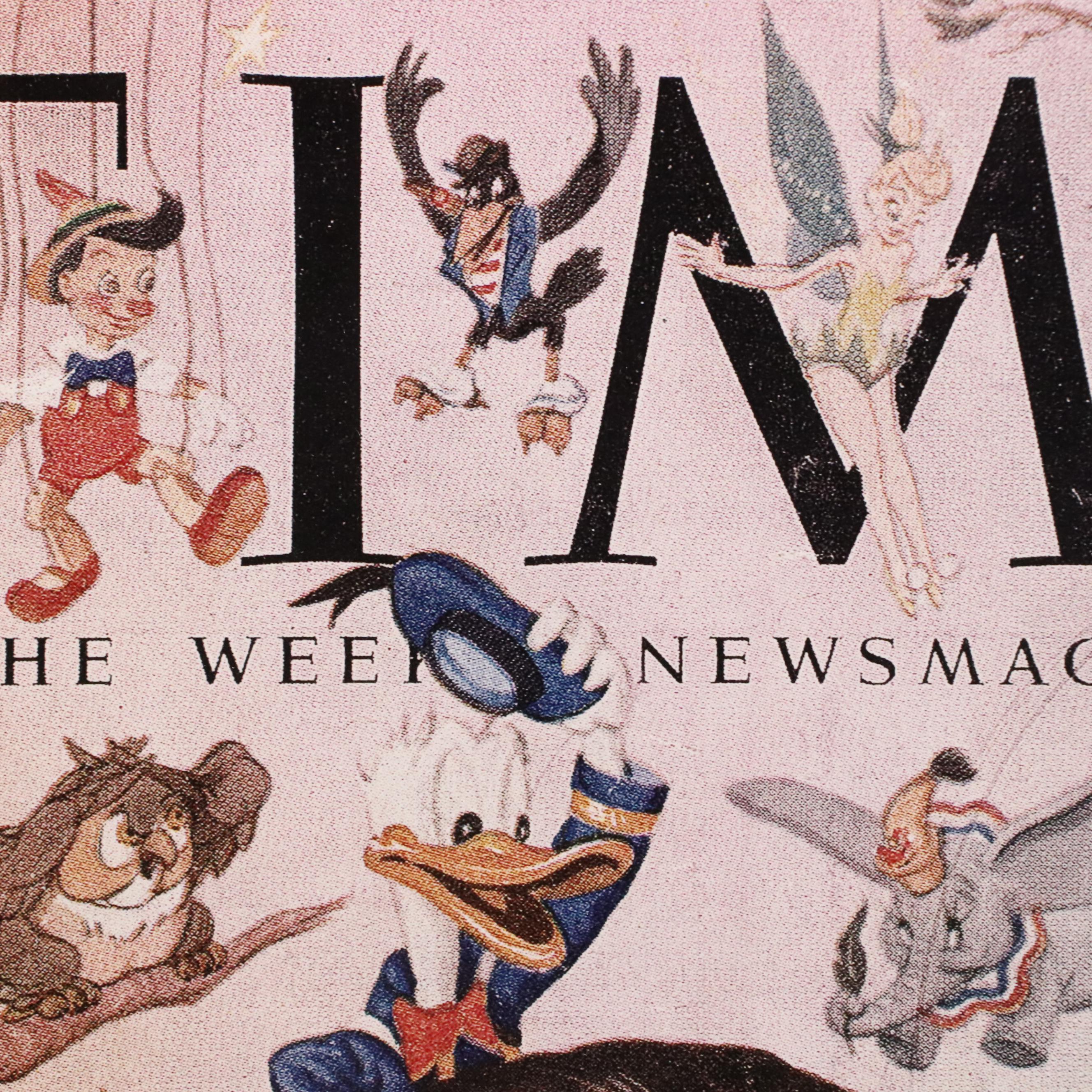 Digital Reproduction Print of 1954 "TIME" Cover Featuring Walt Disney