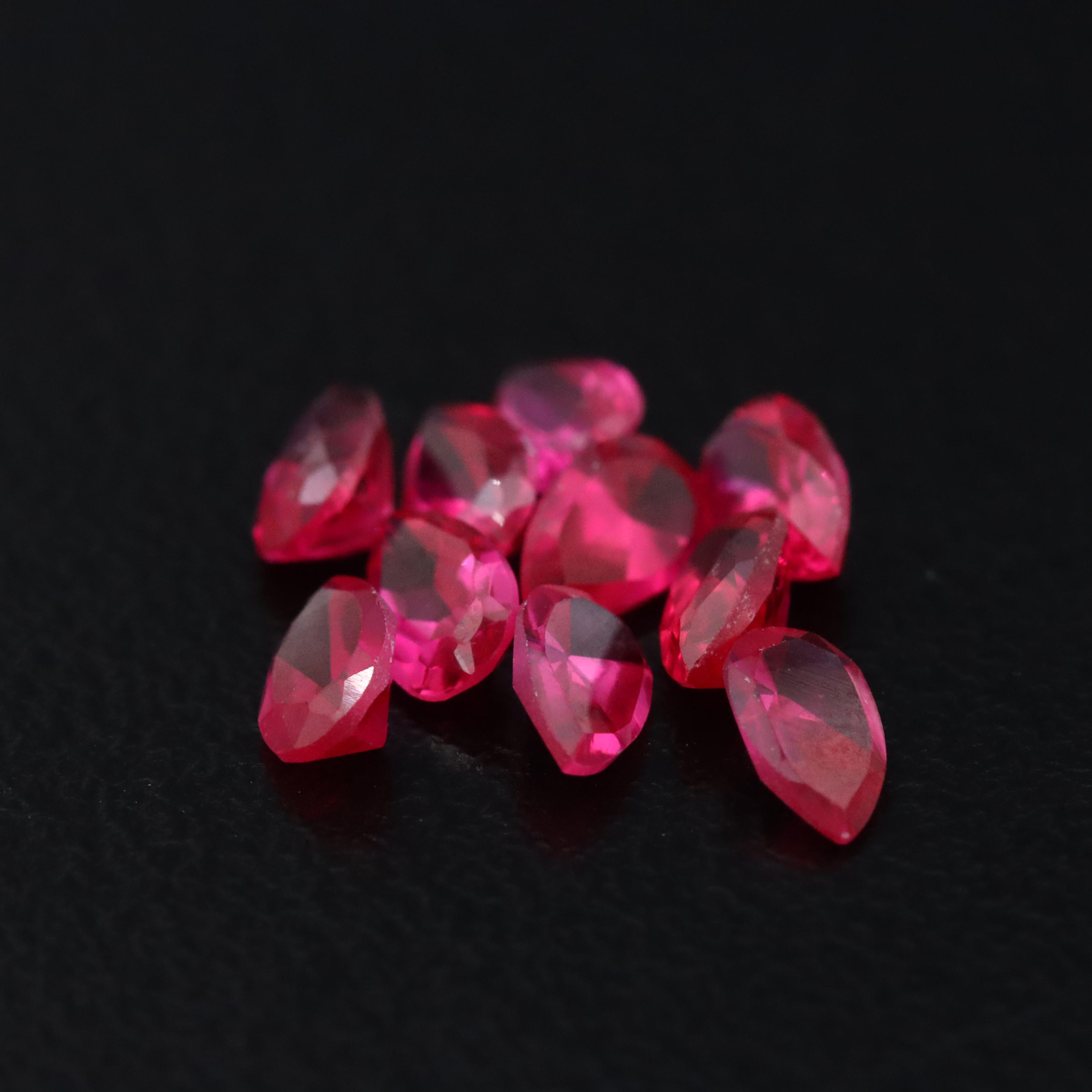 Loose 2.44 CTW Lab Grown Ruby Lot