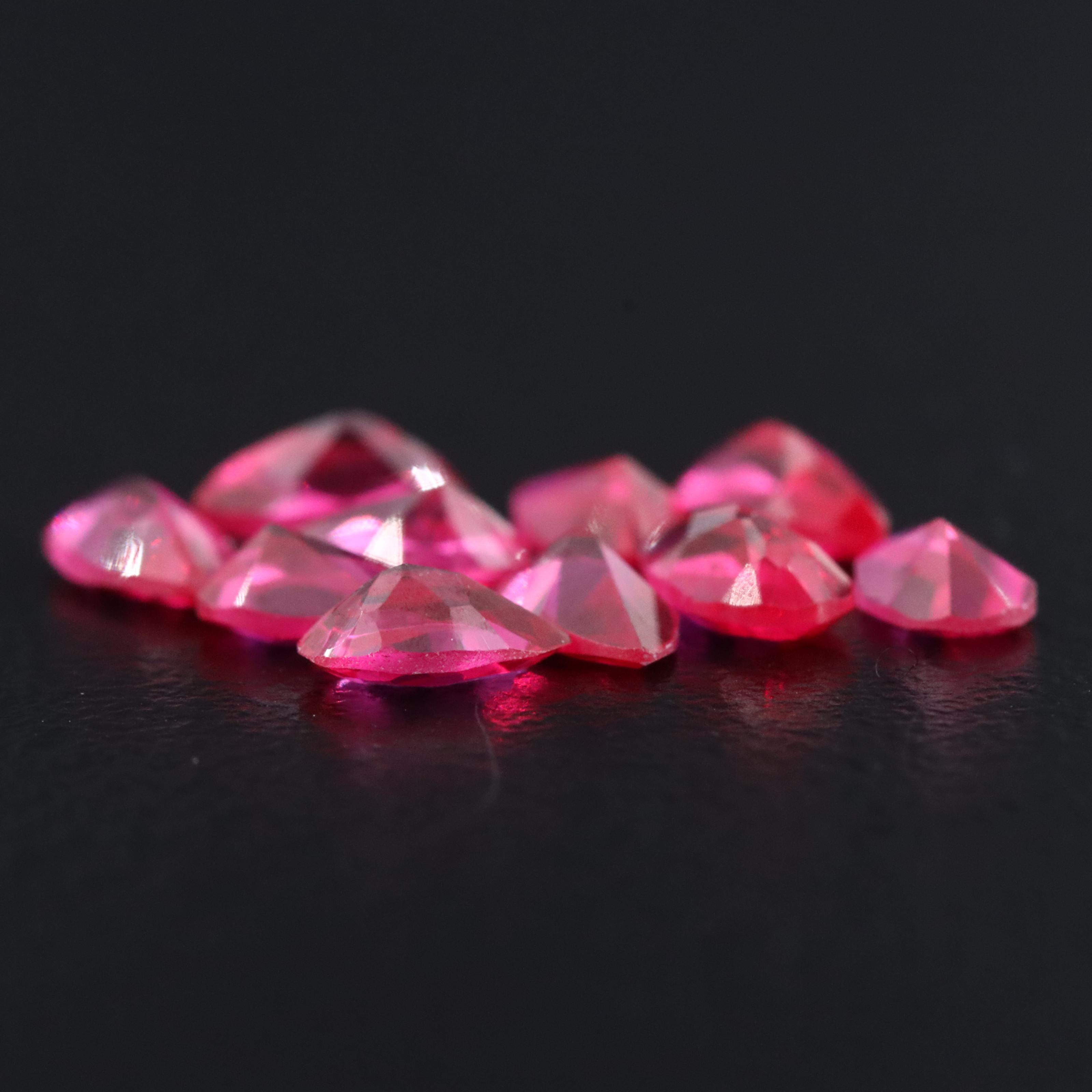Loose 2.44 CTW Lab Grown Ruby Lot