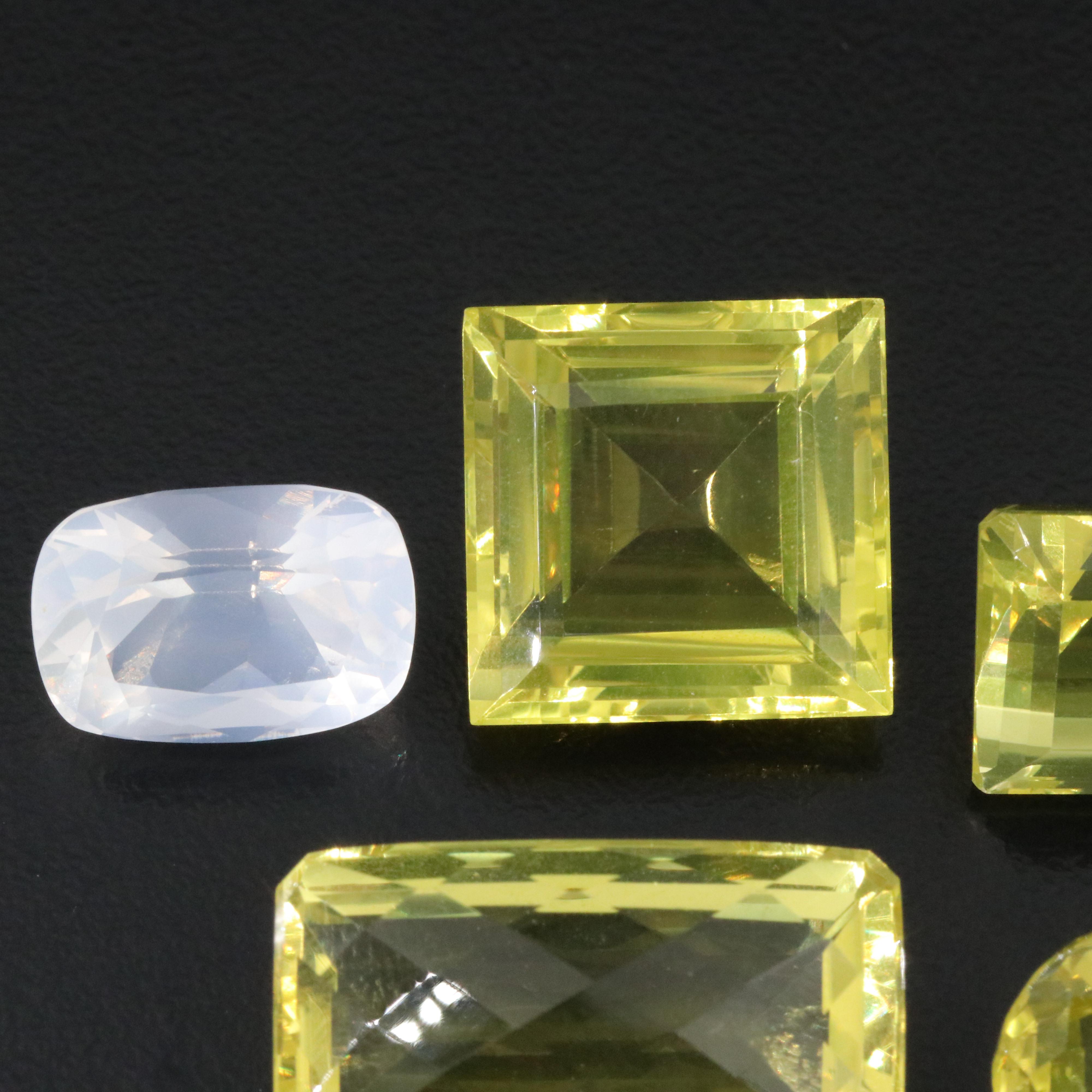 Loose 99.96 CTW Citrine and Rose Quartz Lot