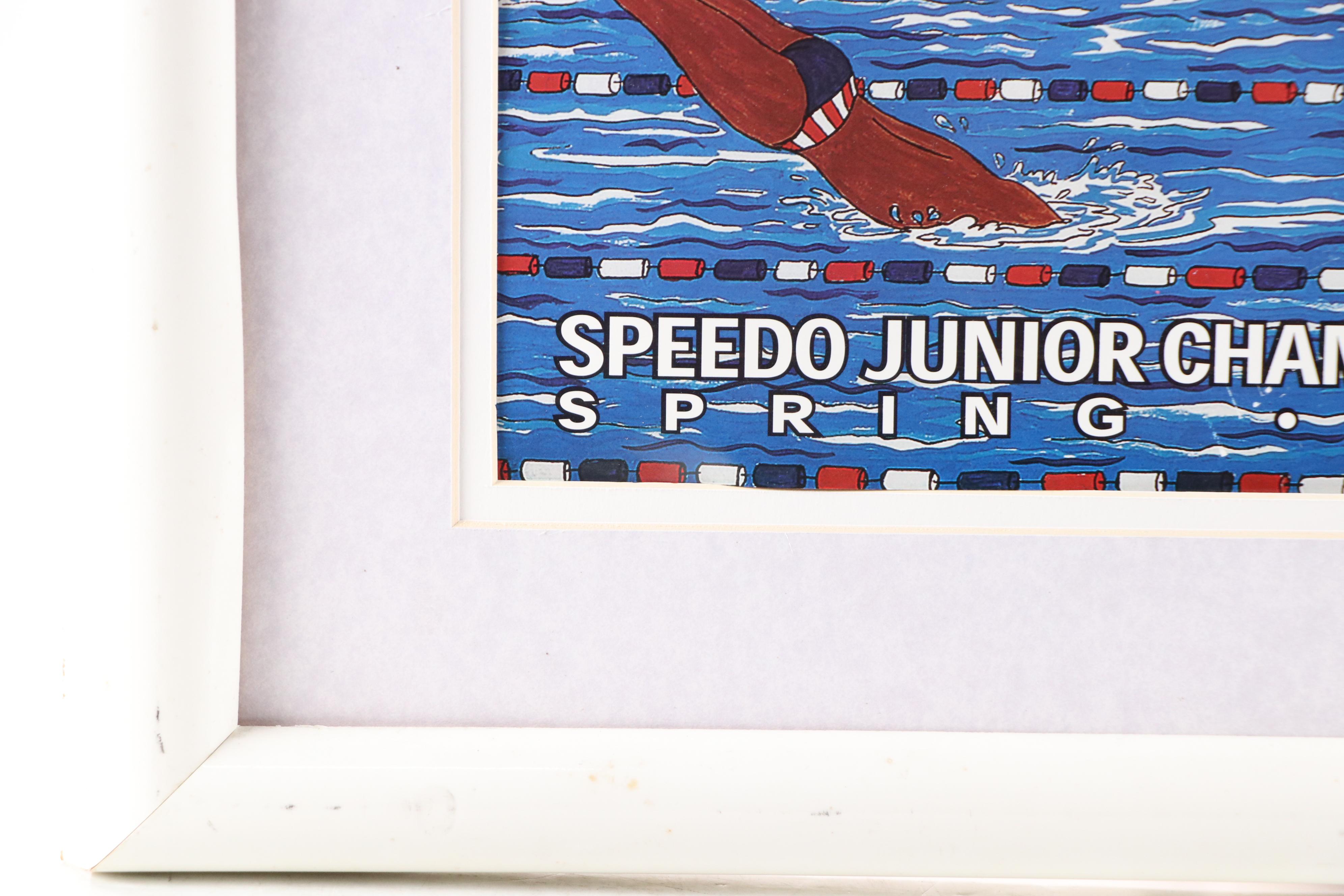 Charles Fazzino Offset Poster for the Speedo Junior Championships, 2000
