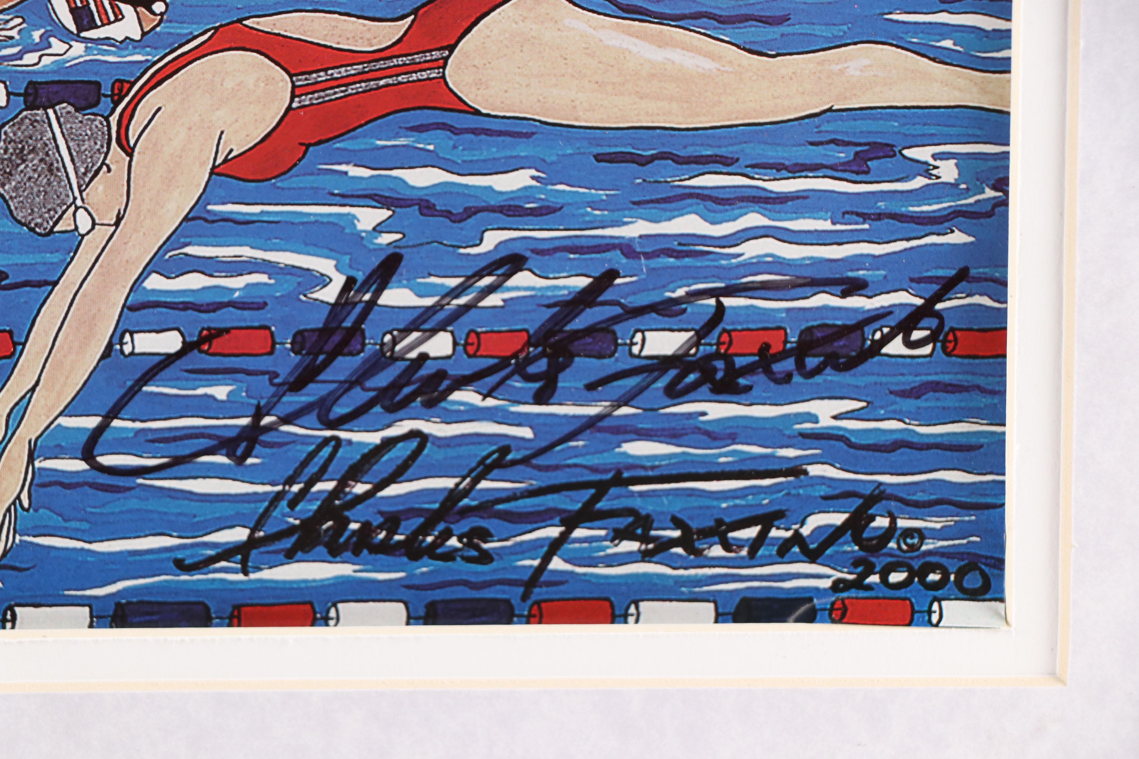 Charles Fazzino Offset Poster for the Speedo Junior Championships, 2000