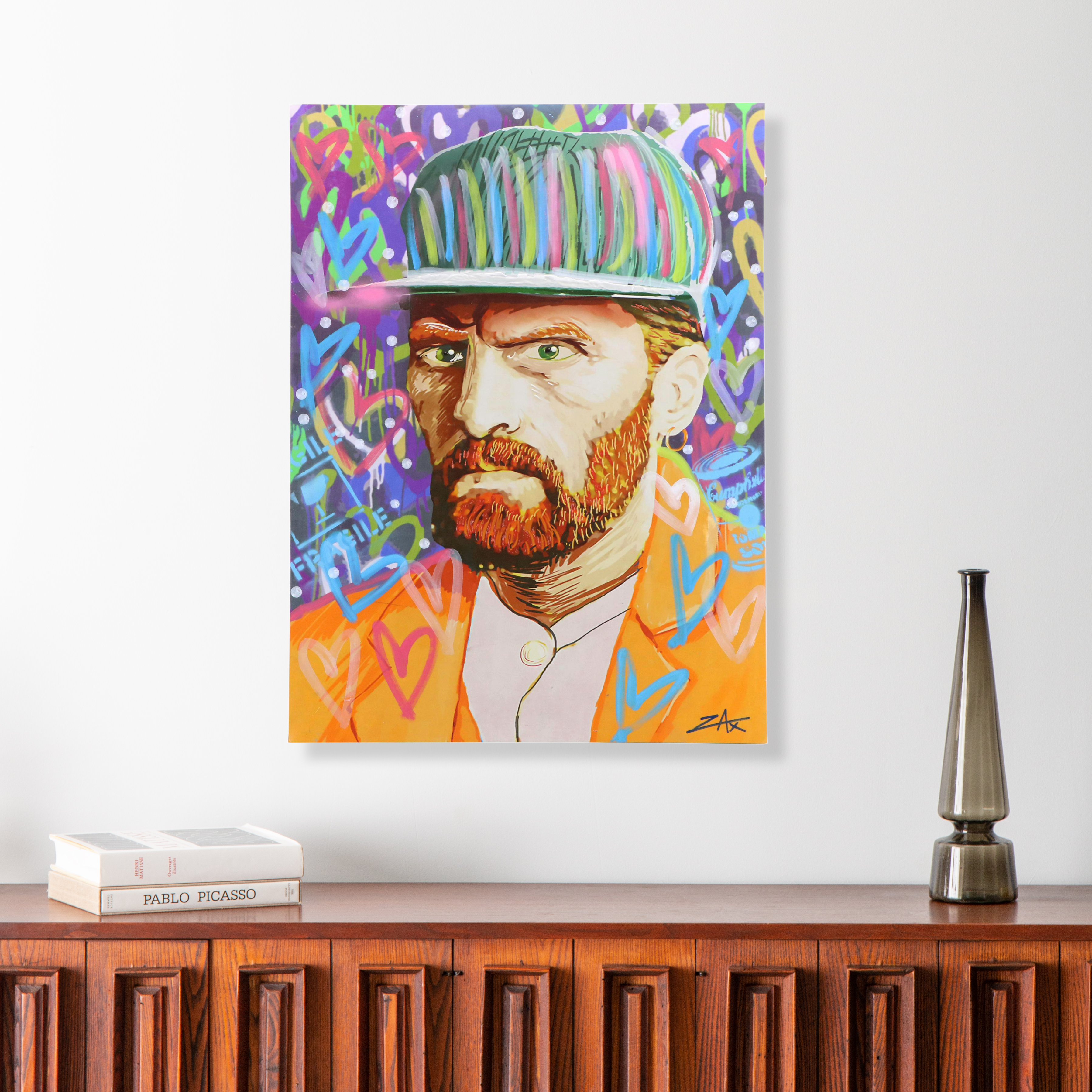 E.M. Zax Mixed Media Painting "Homage to Van Gogh," 2023