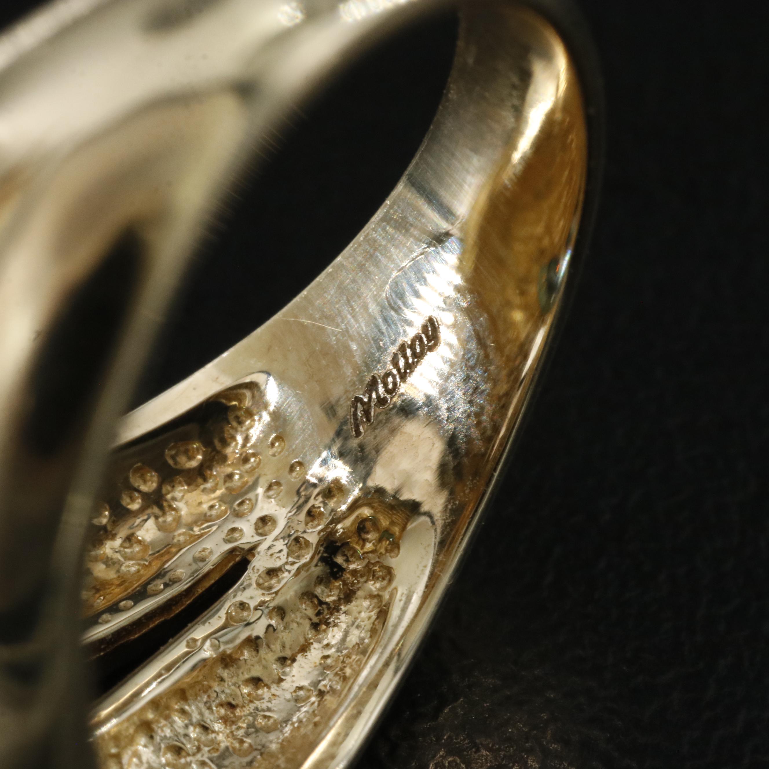 10K Zircon and Diamond  Ring