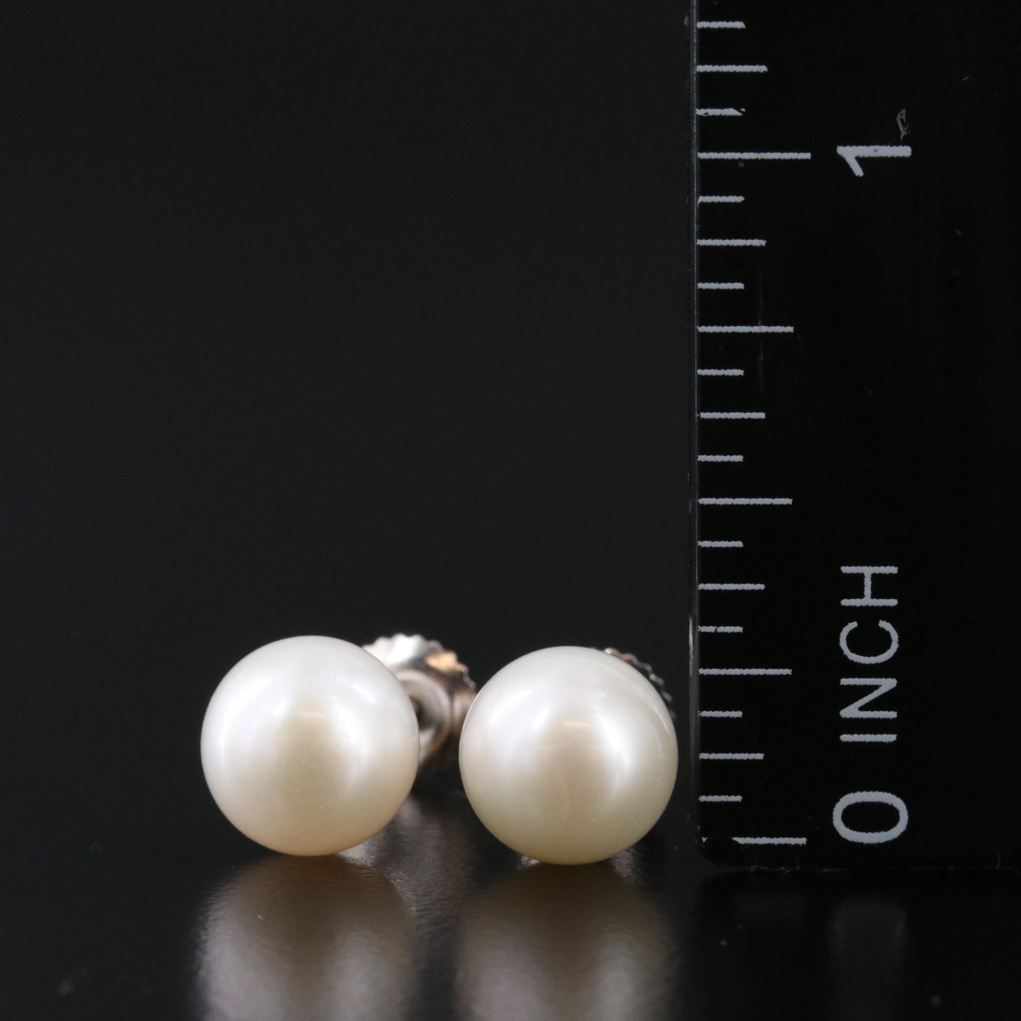 14K Pearl Necklace and Earrings