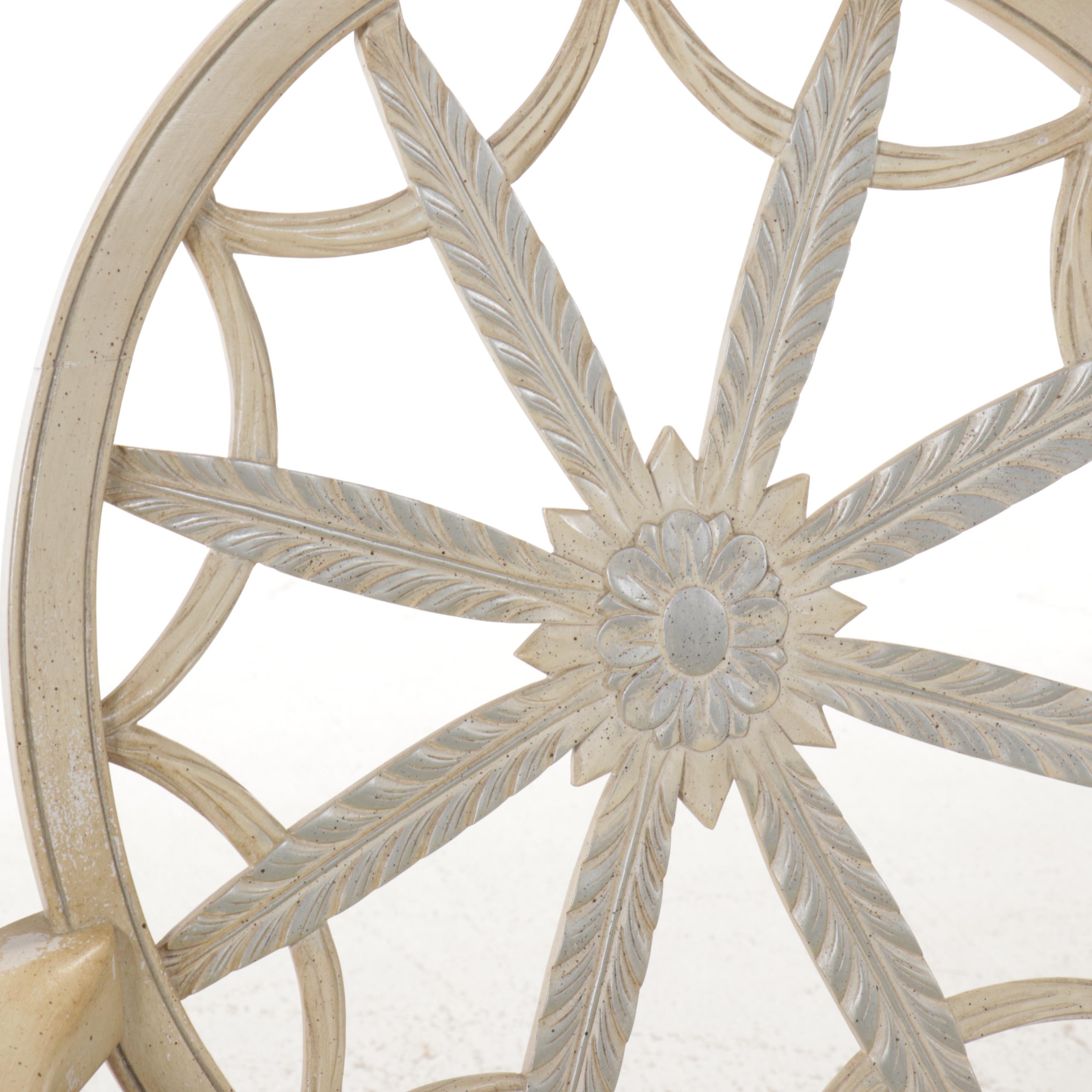 Adam Style Painted-Wood Armchair, Late 20th Century