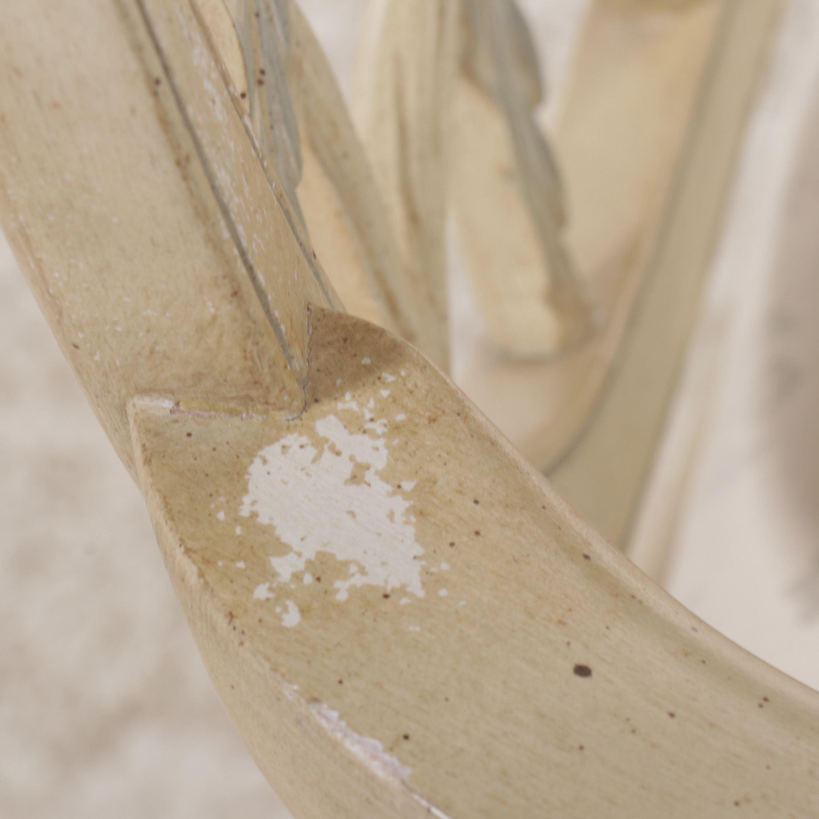 Adam Style Painted-Wood Armchair, Late 20th Century