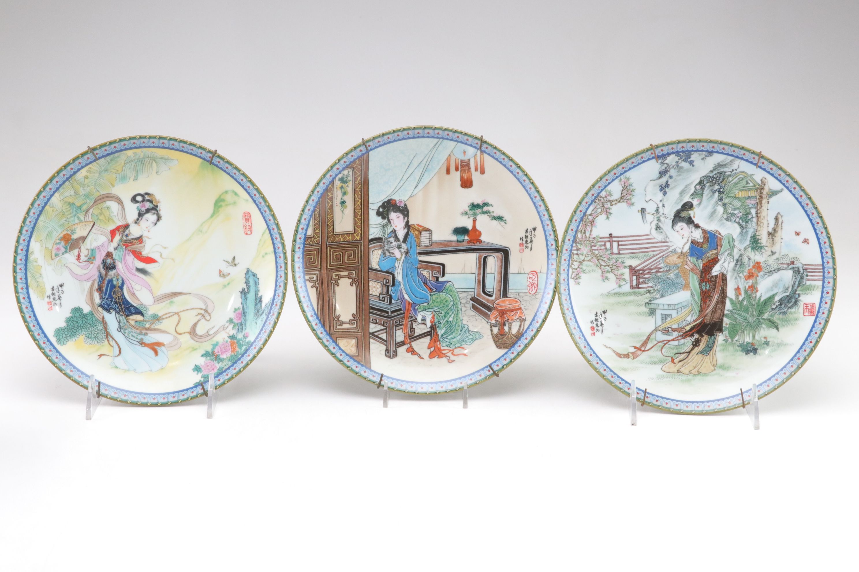 Imperial Jingdezhen "Beauties Of The Red Mansion" Porcelain Collector Plates