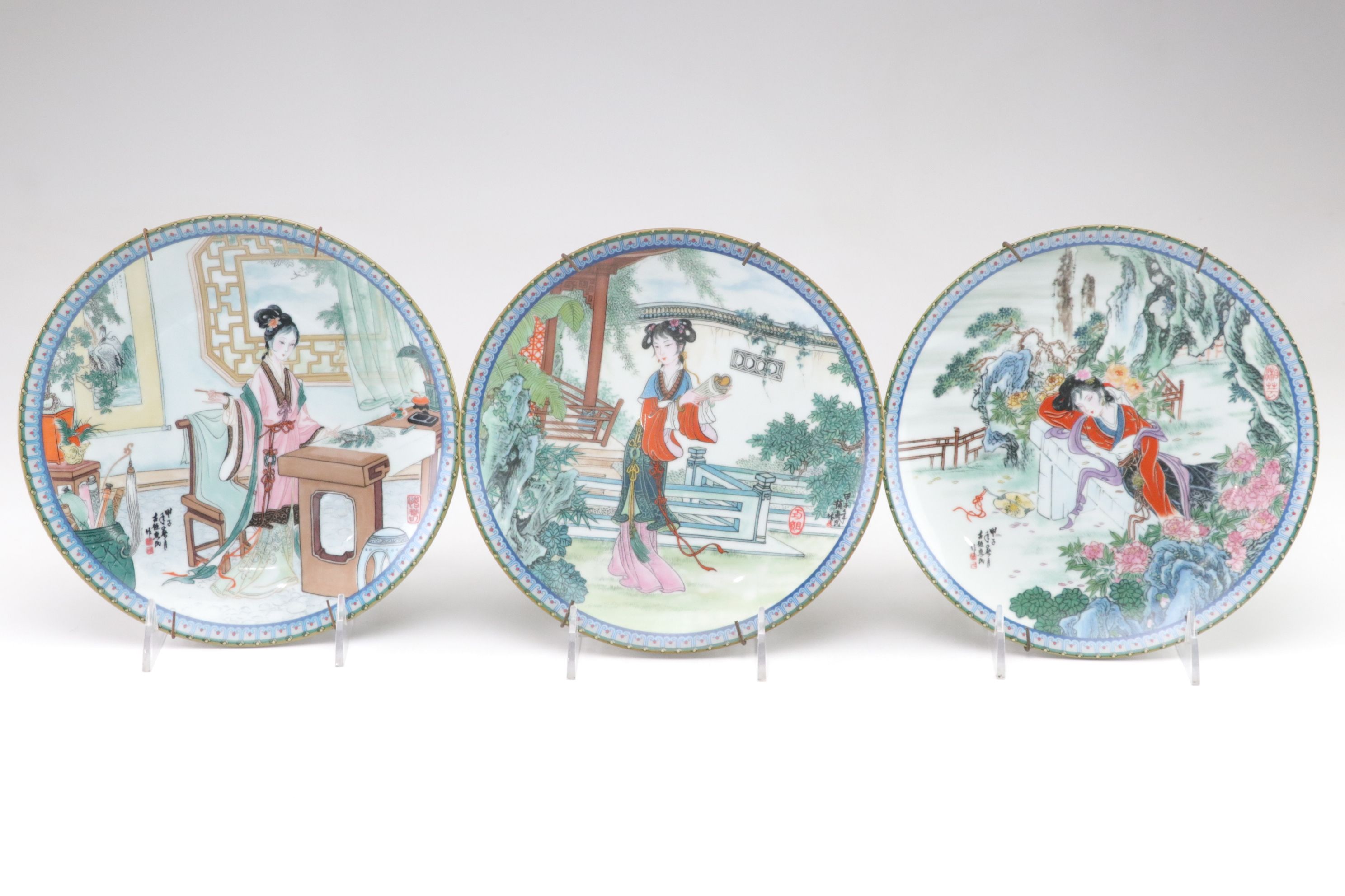 Imperial Jingdezhen "Beauties Of The Red Mansion" Porcelain Collector Plates