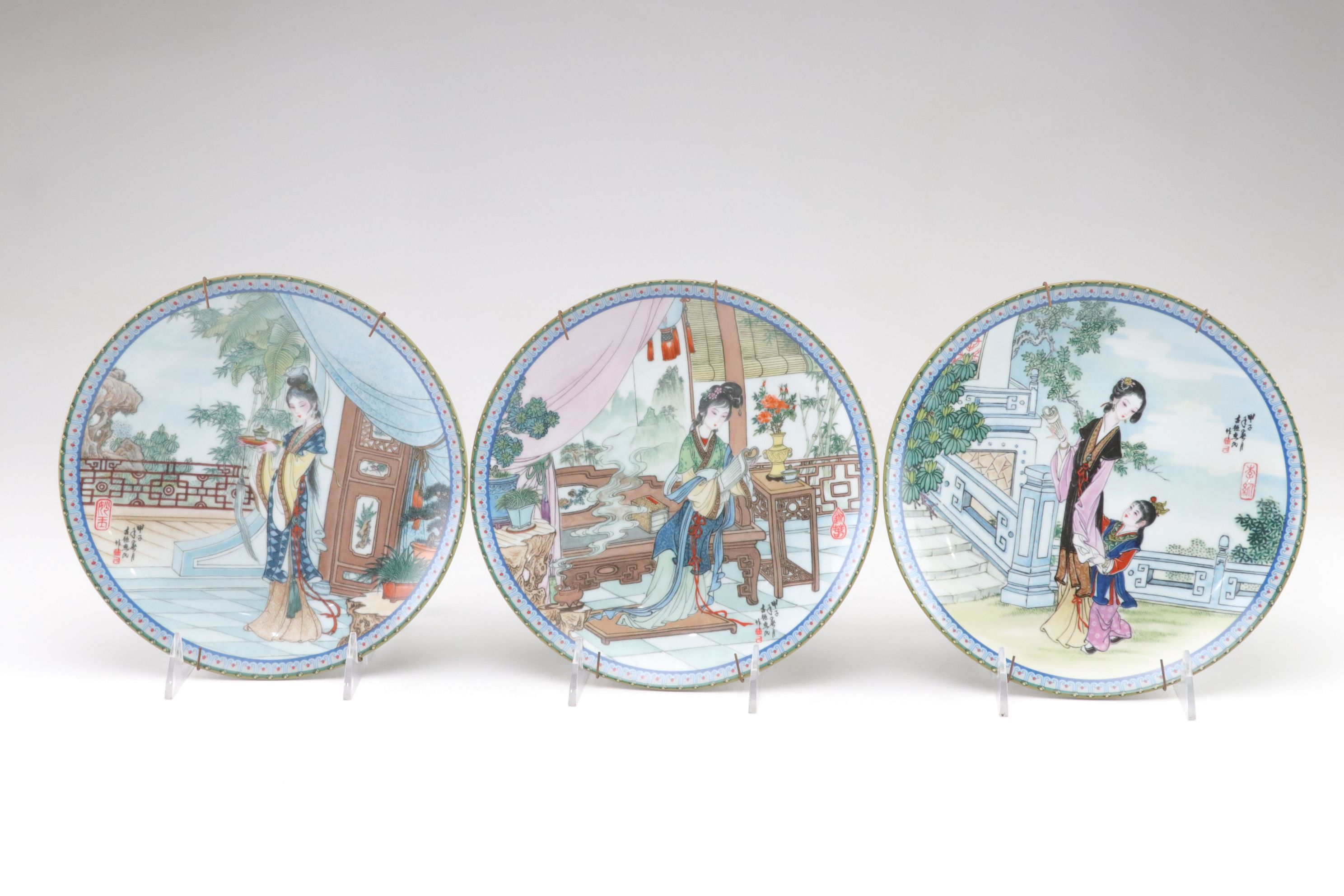 Imperial Jingdezhen "Beauties Of The Red Mansion" Porcelain Collector Plates