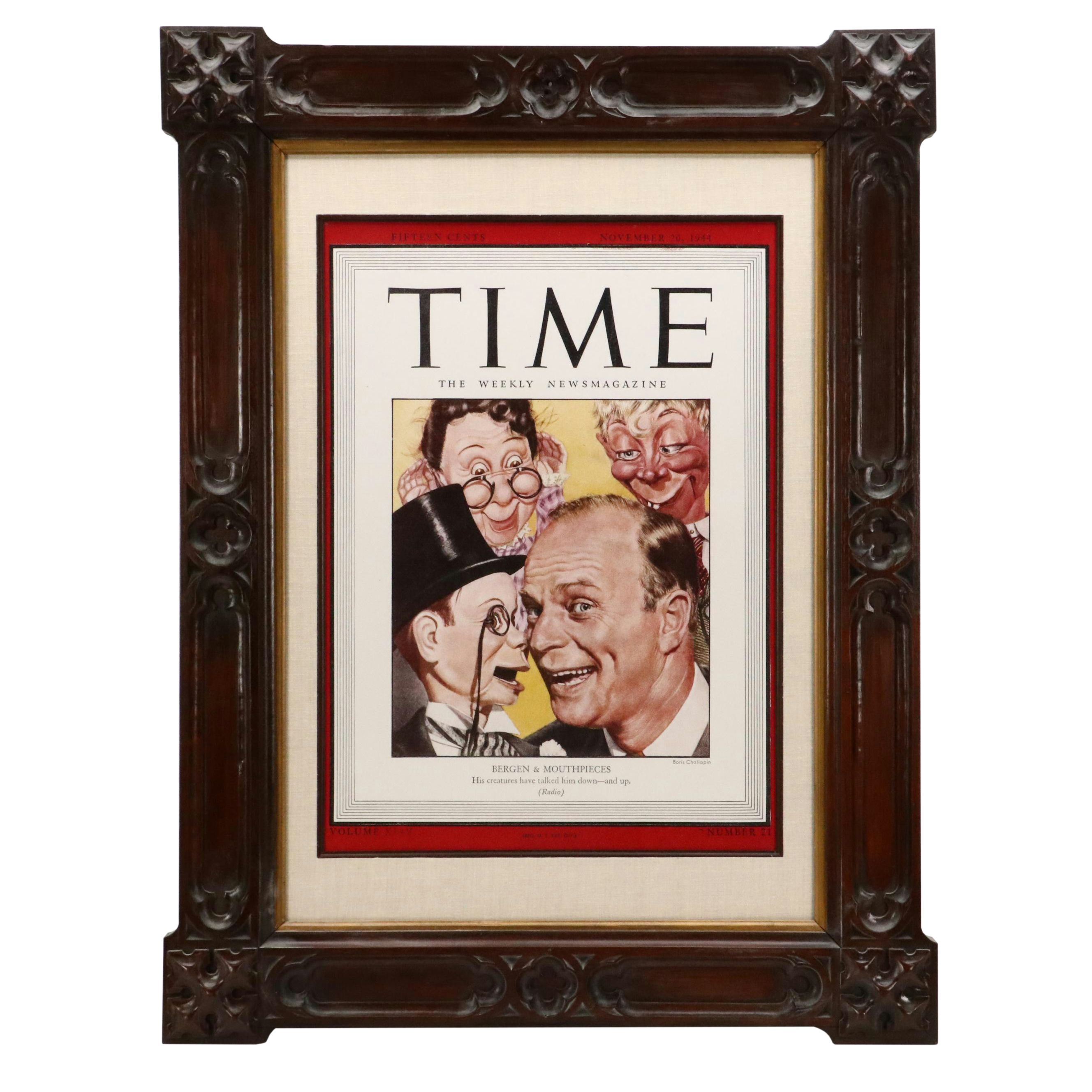 Digital Reproduction Print of 1944 "TIME" Cover Featuring Edgar Bergen