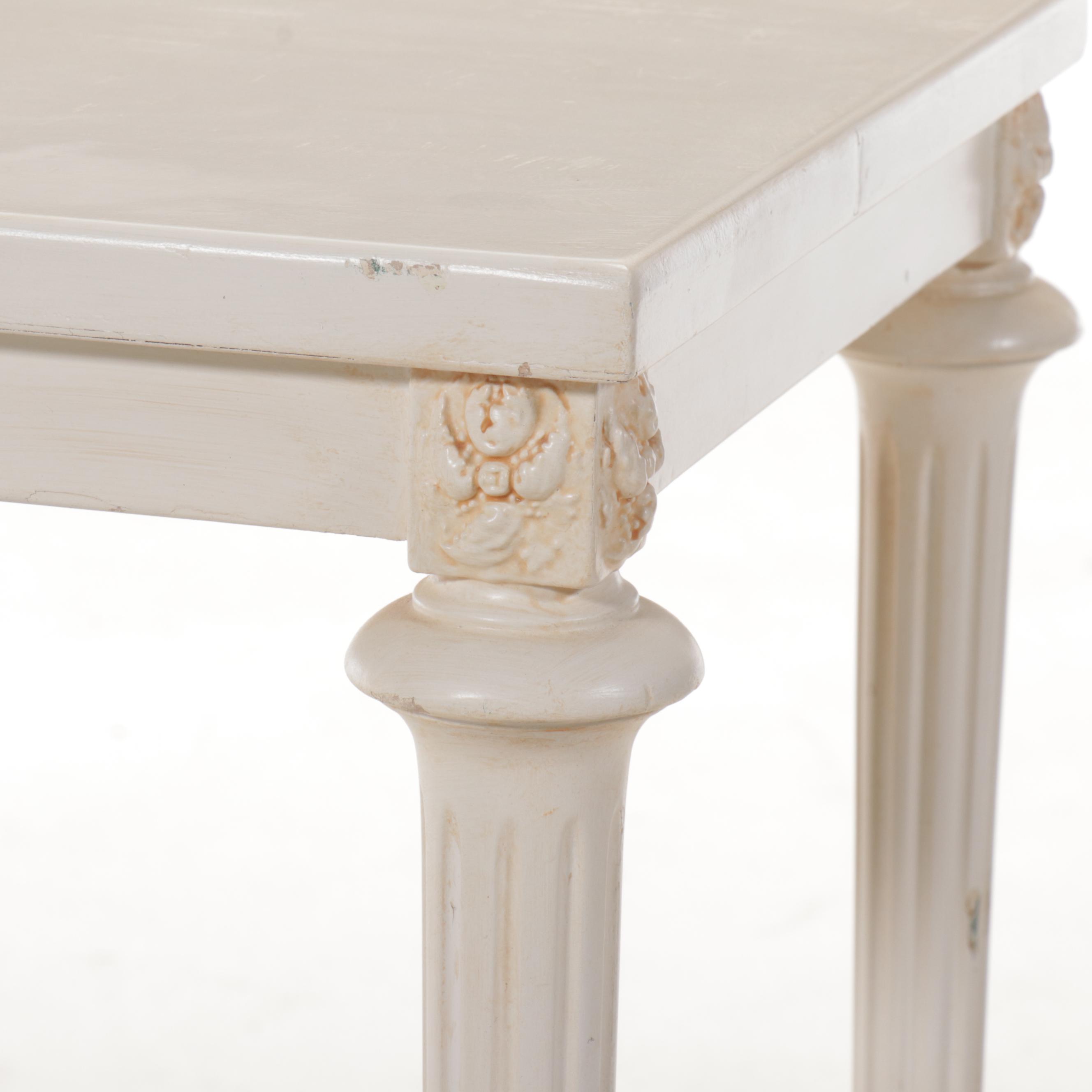 Neoclassical Style Painted Wood Stand