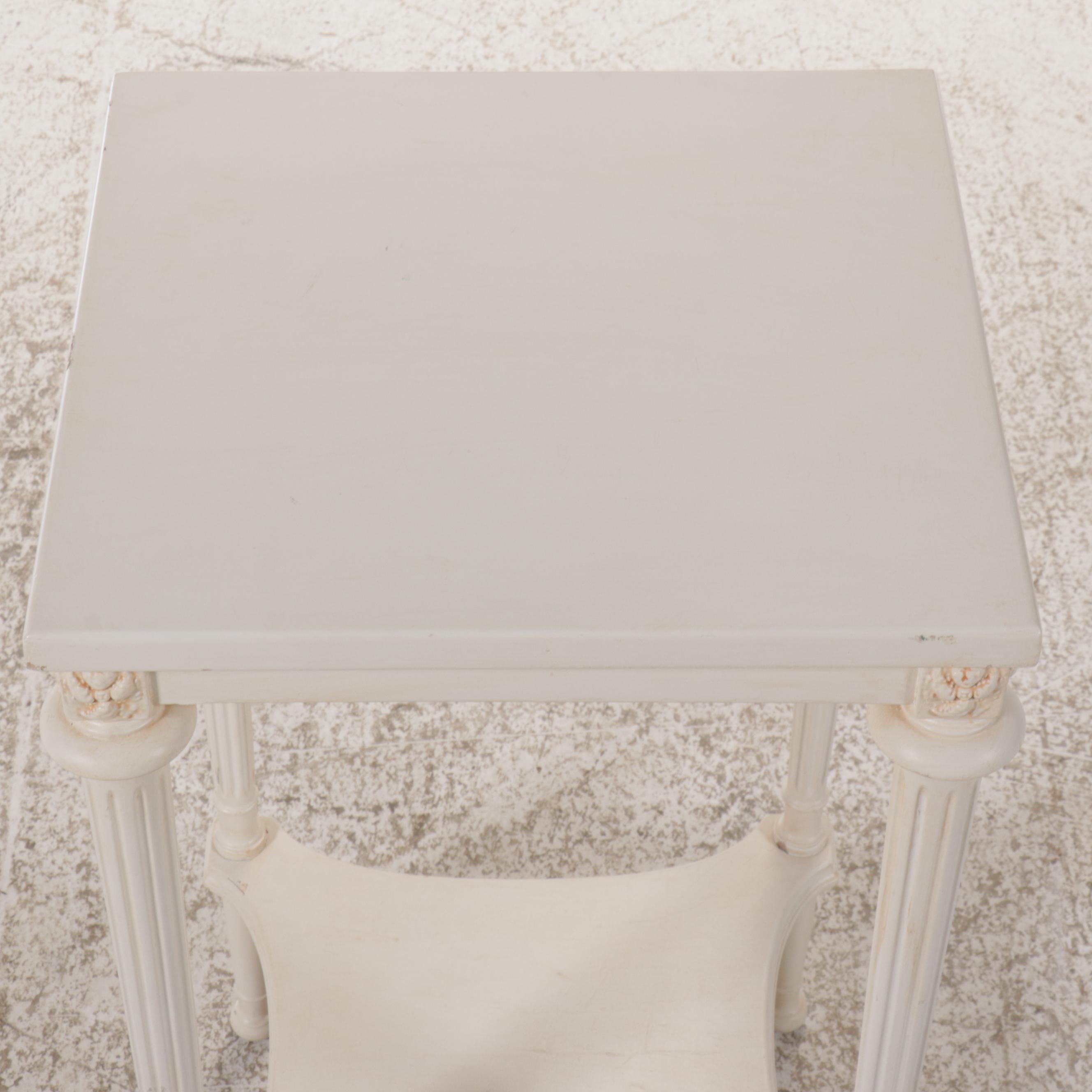 Neoclassical Style Painted Wood Stand