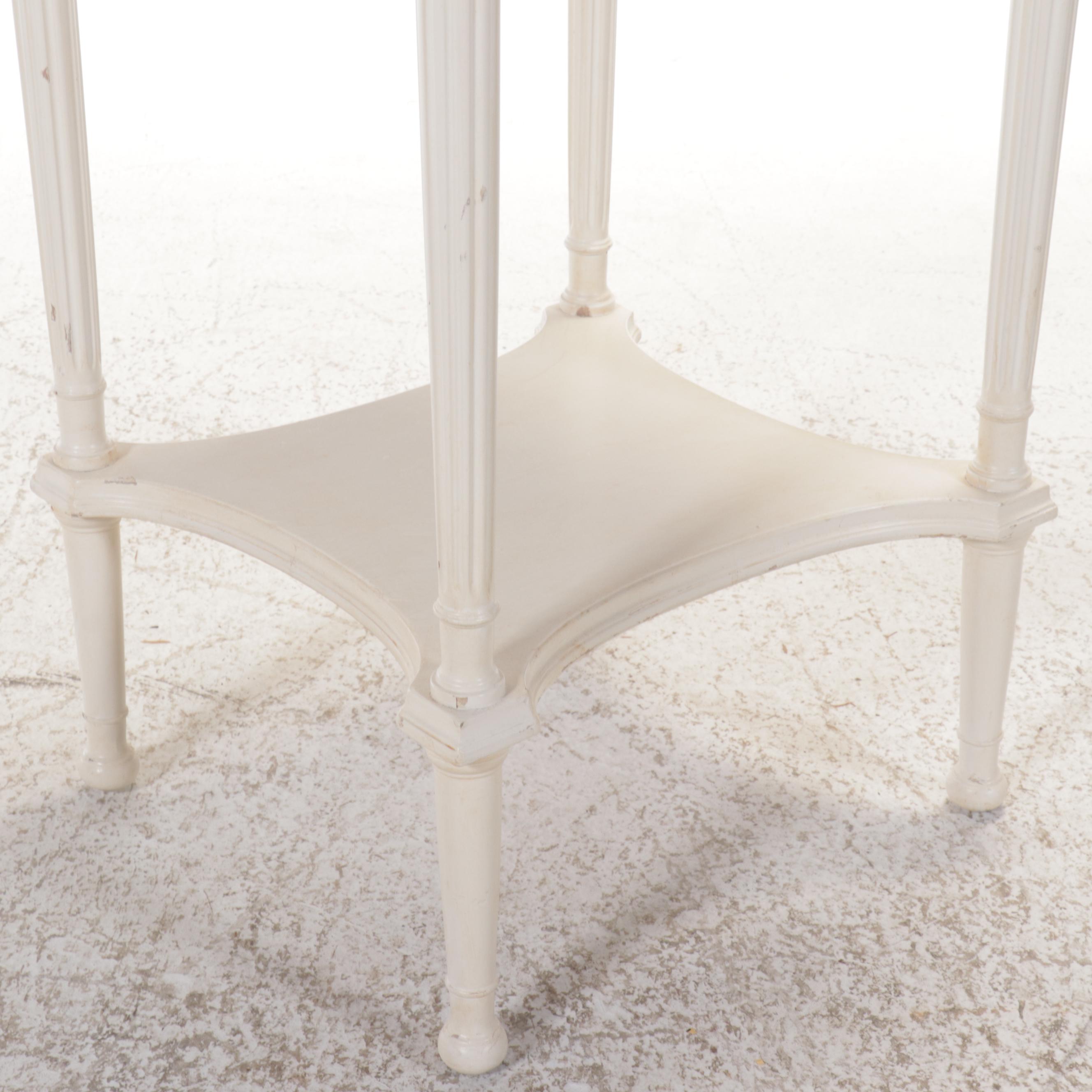 Neoclassical Style Painted Wood Stand