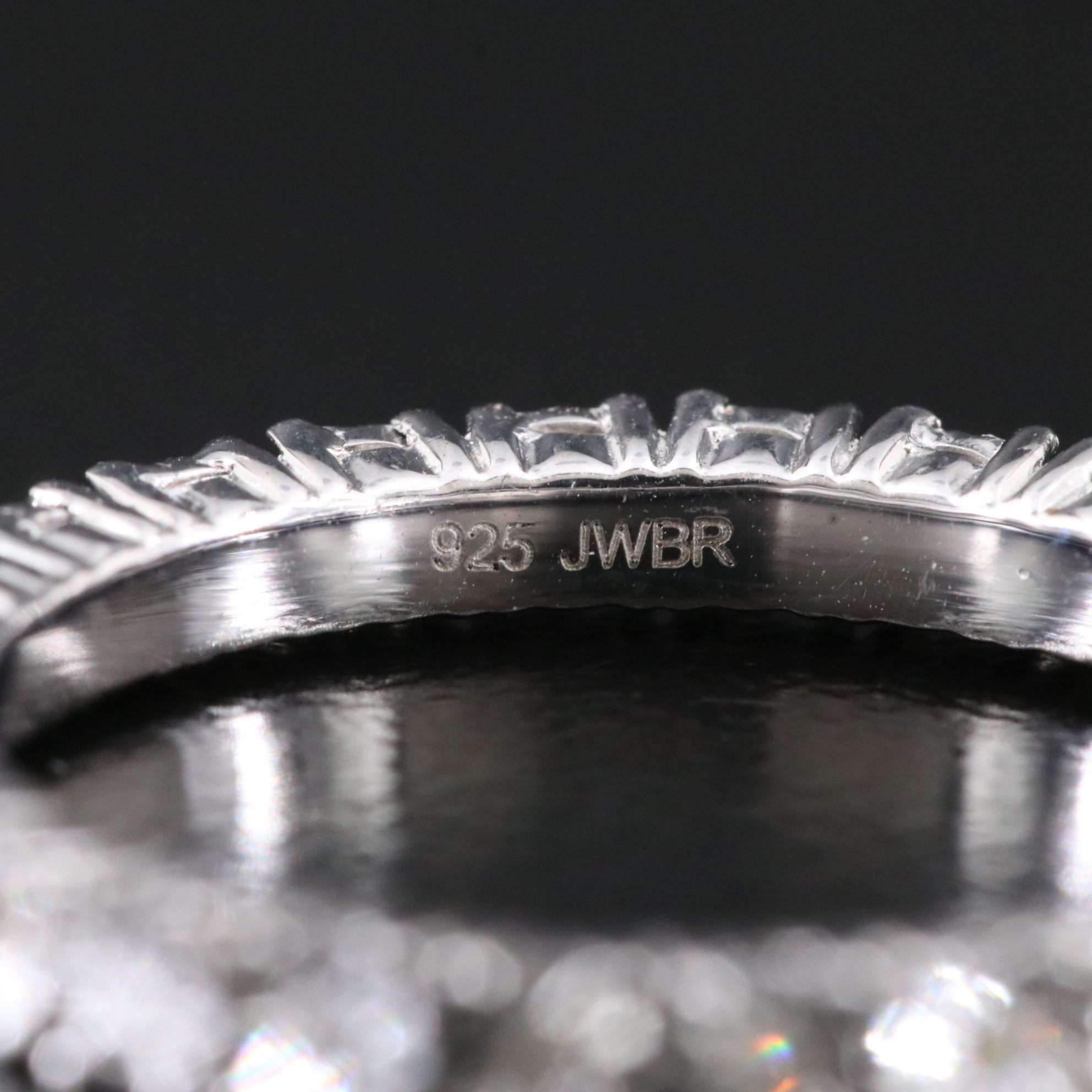Sterling Diamond Eternity Band