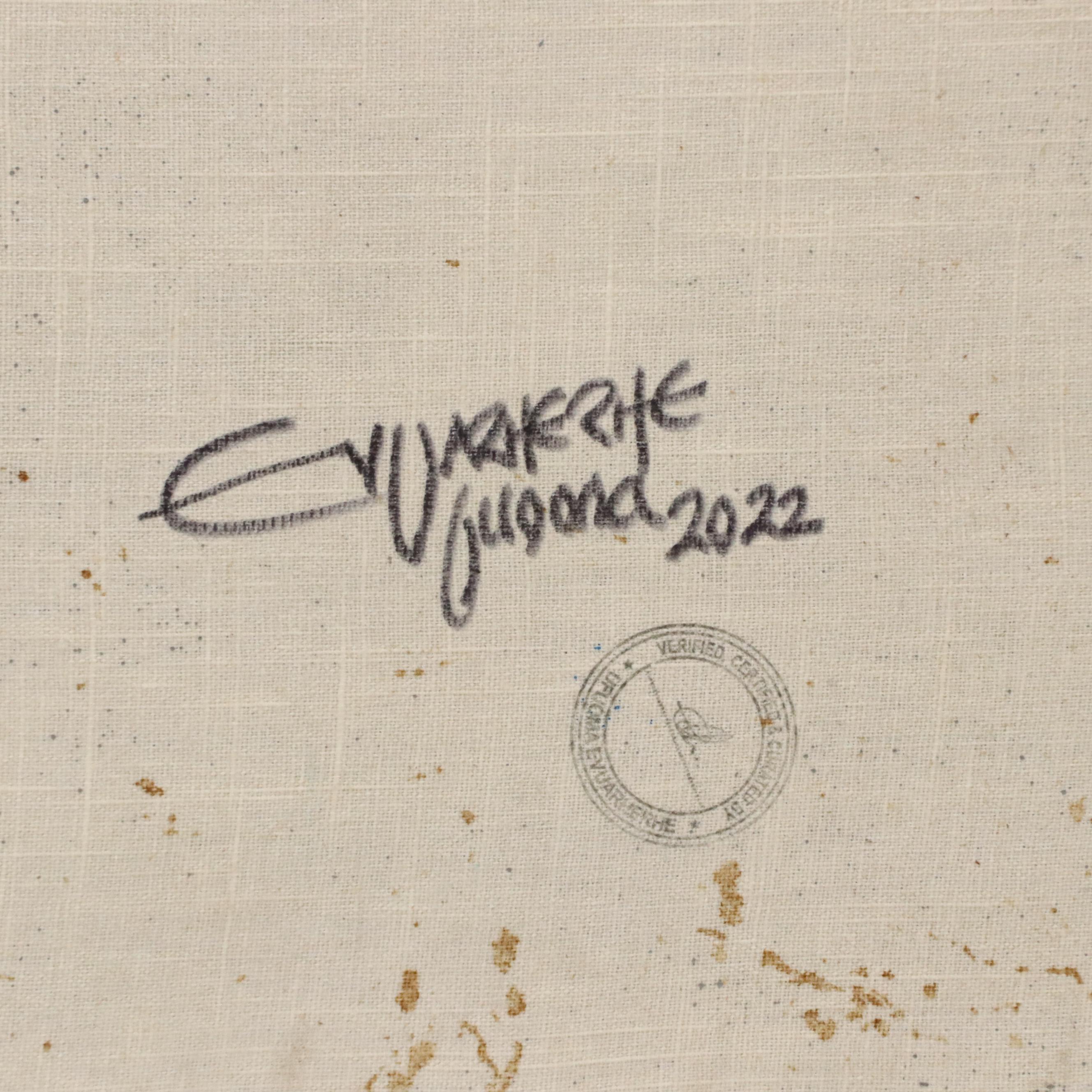 Evuarherhe Ufuoma Figurative Acrylic Painting "Beautiful World," 2022