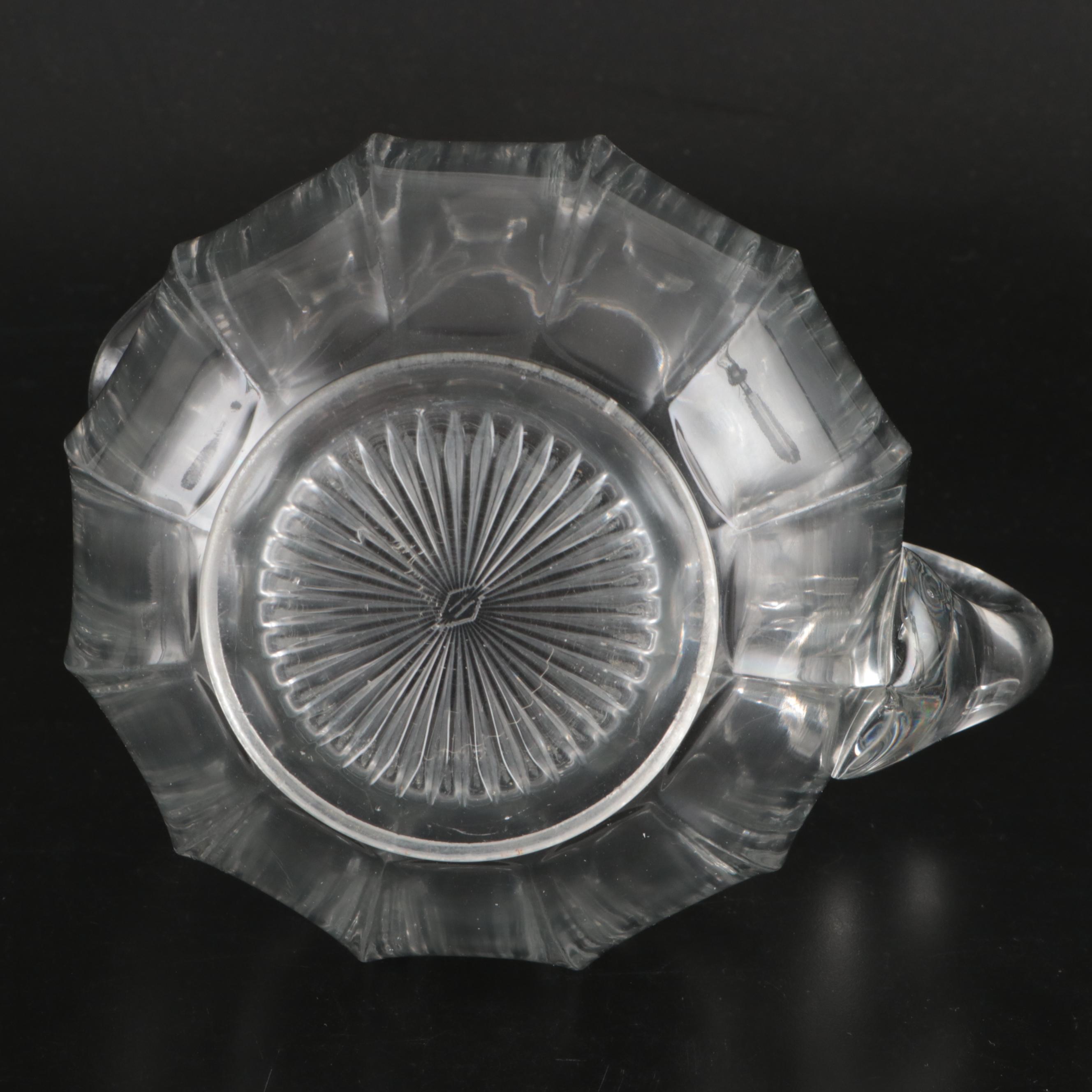 Heisey Glass Pitcher with Glass Decanters