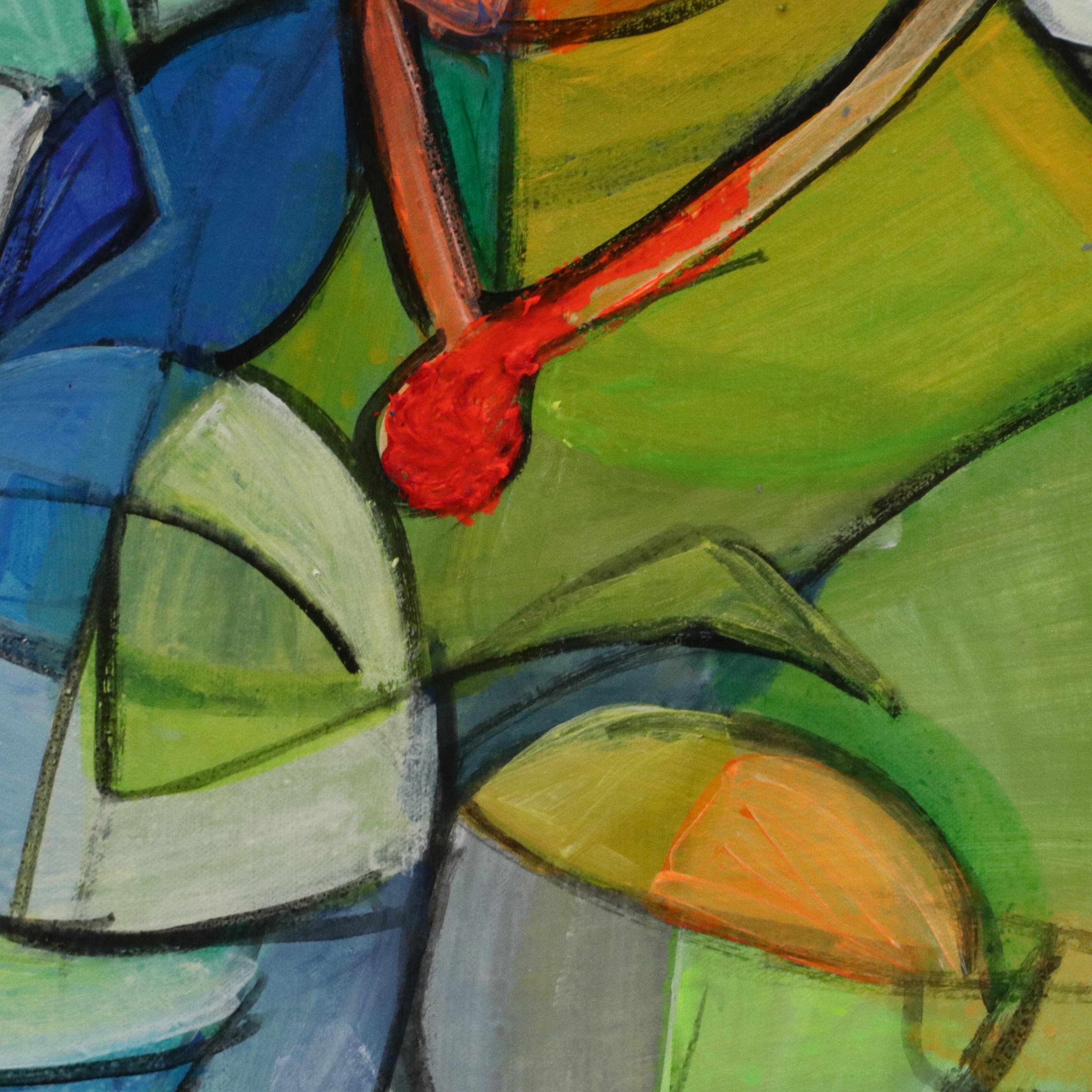 Evuarherhe Ufuoma Figurative Acrylic Painting "My Love," 2022