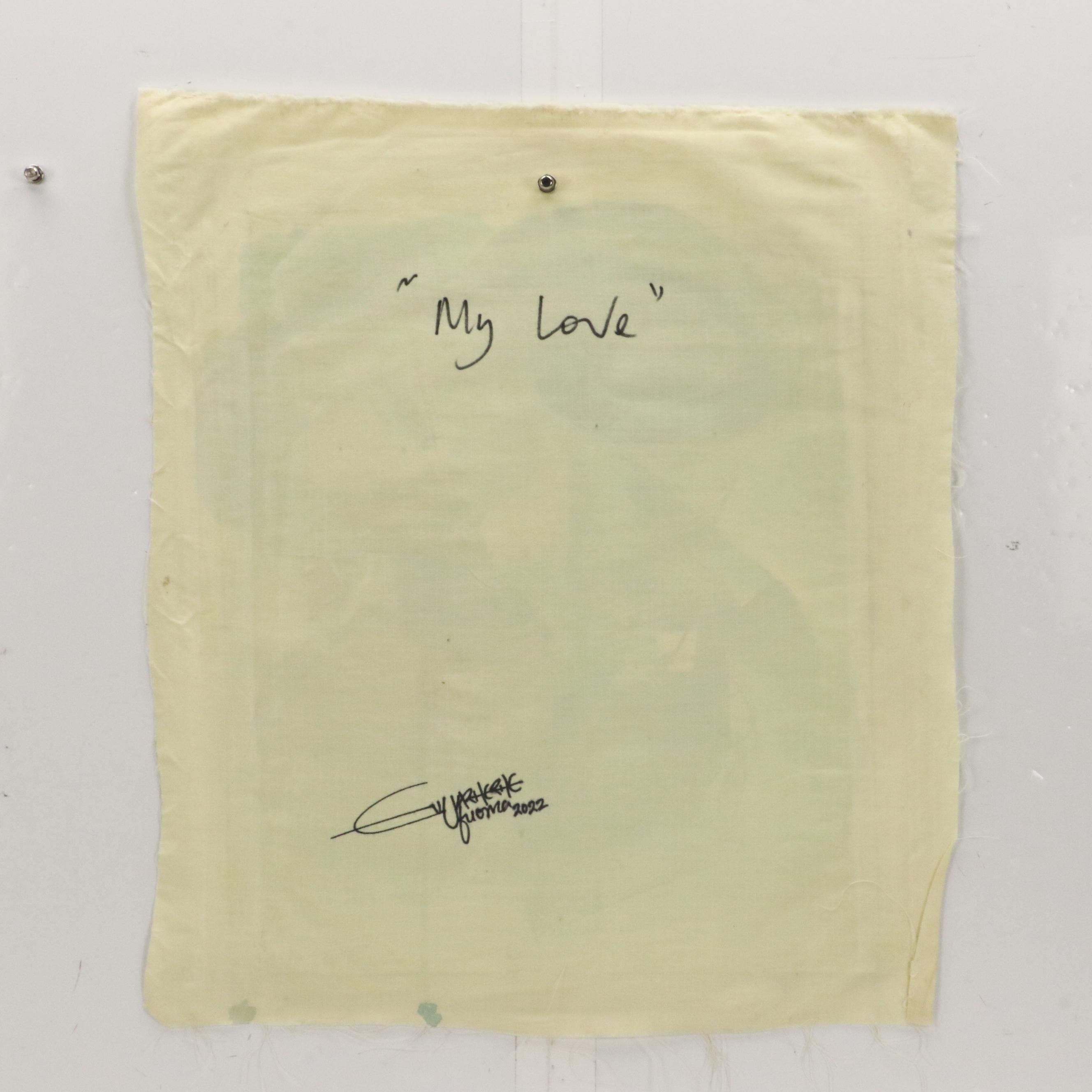 Evuarherhe Ufuoma Figurative Acrylic Painting "My Love," 2022