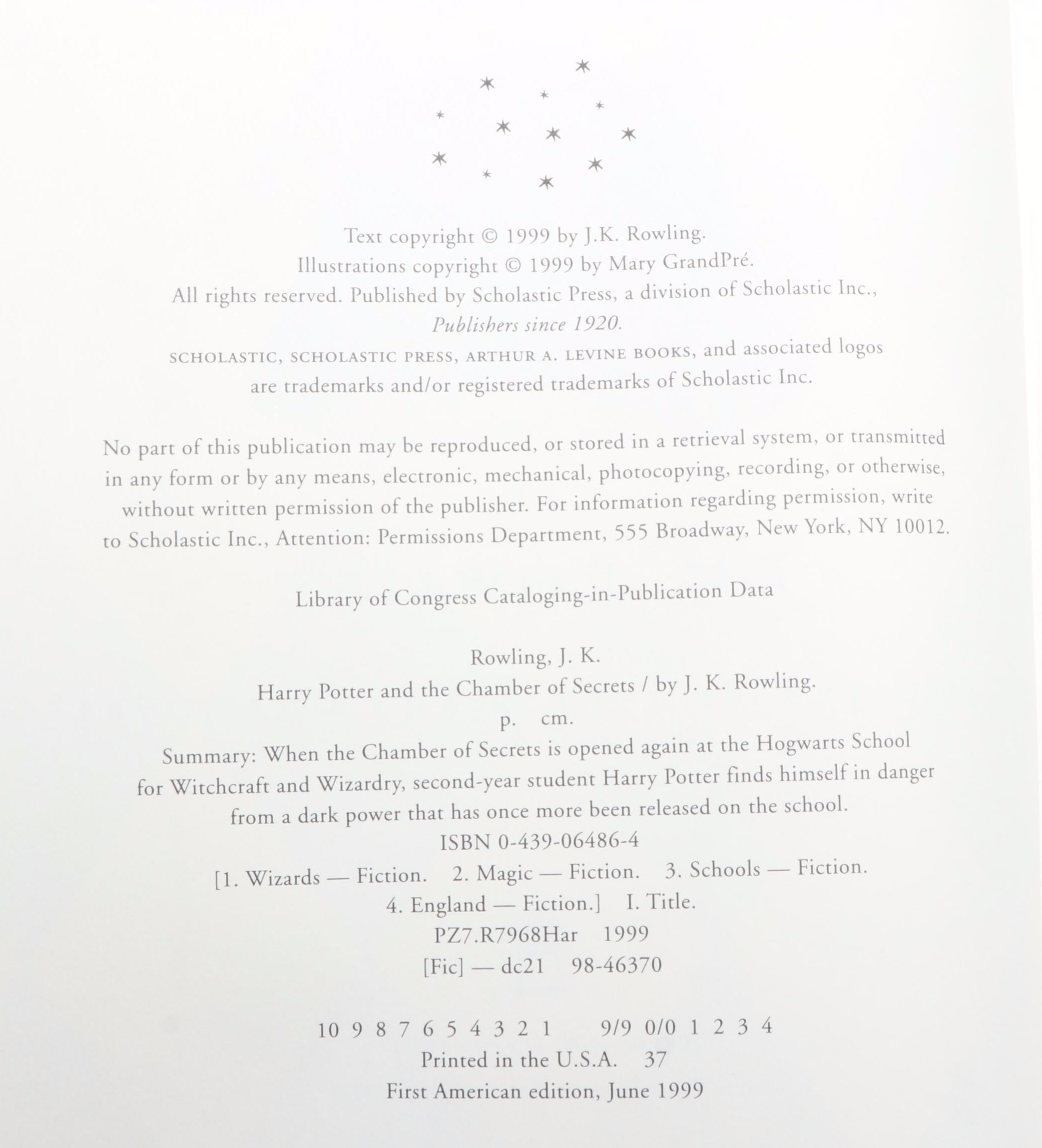 First American Edition "Harry Potter" Partial Series by J. K. Rowling