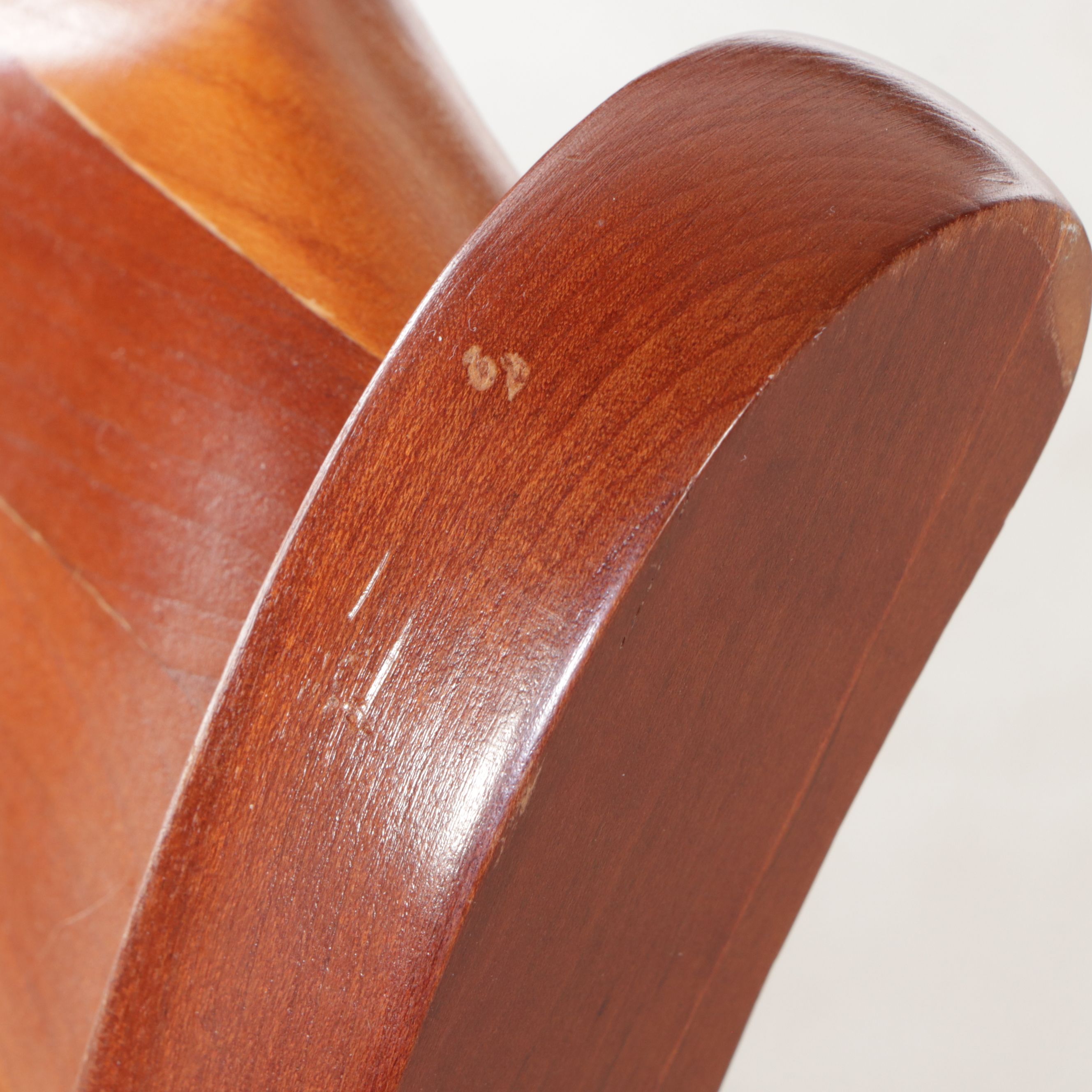 Victorian Style Fabric Upholstered Wood Folding Rocking Chair, Early 20th C.