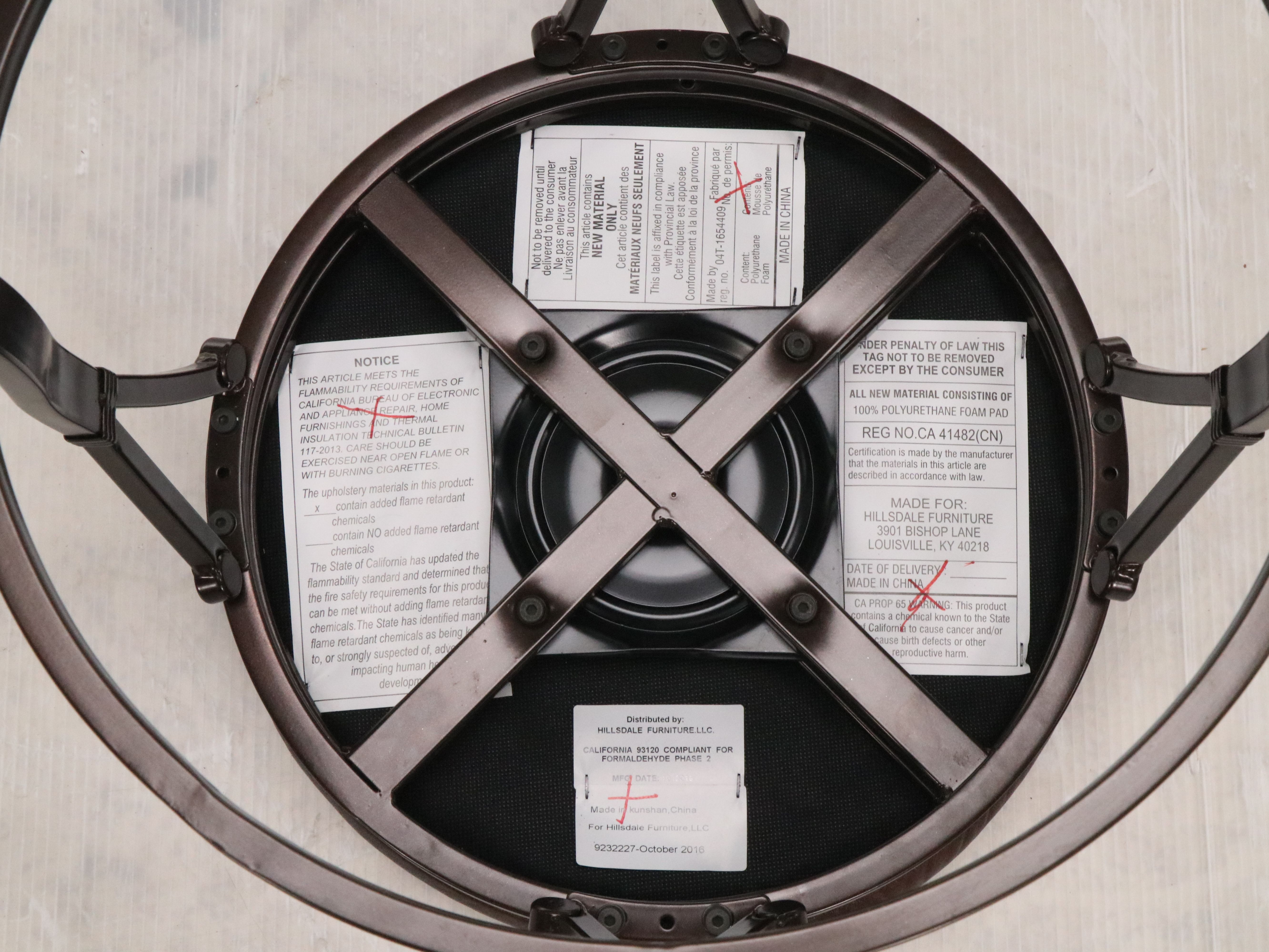 Set of Three Hillsdale Furniture Faux Barstools