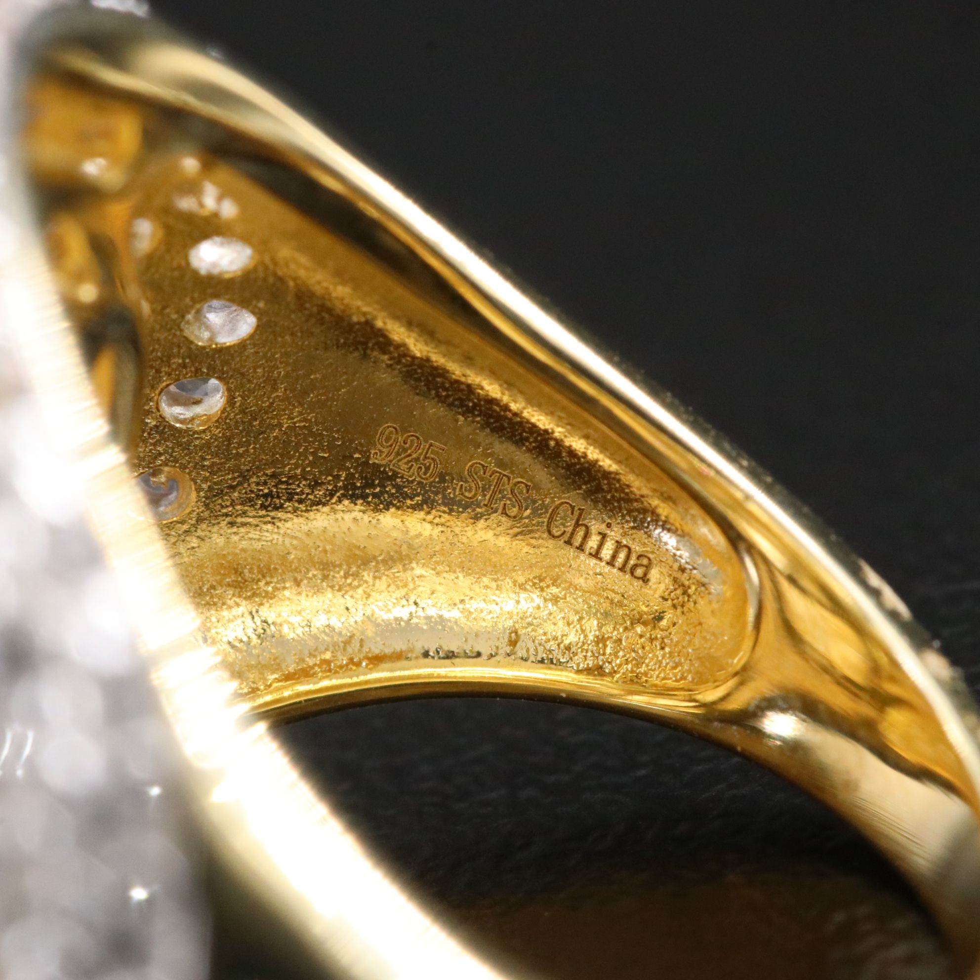 Sterling Turquoise, White Zircon and Enamel Dome Ring