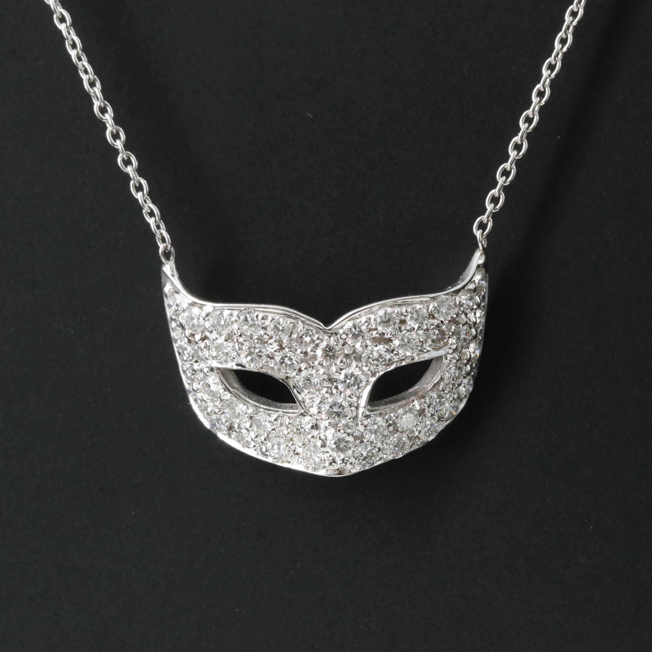 Roberto Coin 18K 0.38 CTW Diamond Mask Necklace