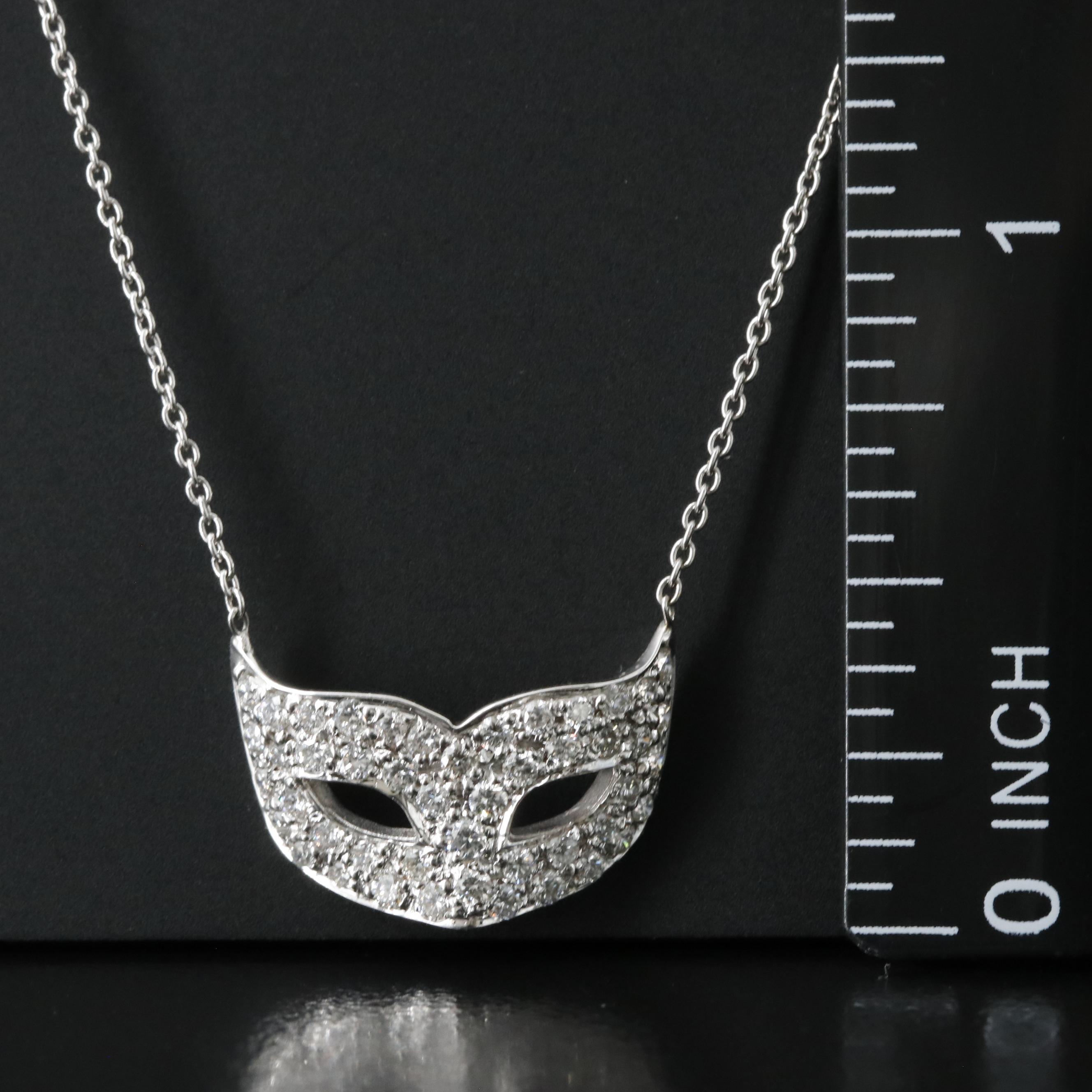 Roberto Coin 18K 0.38 CTW Diamond Mask Necklace