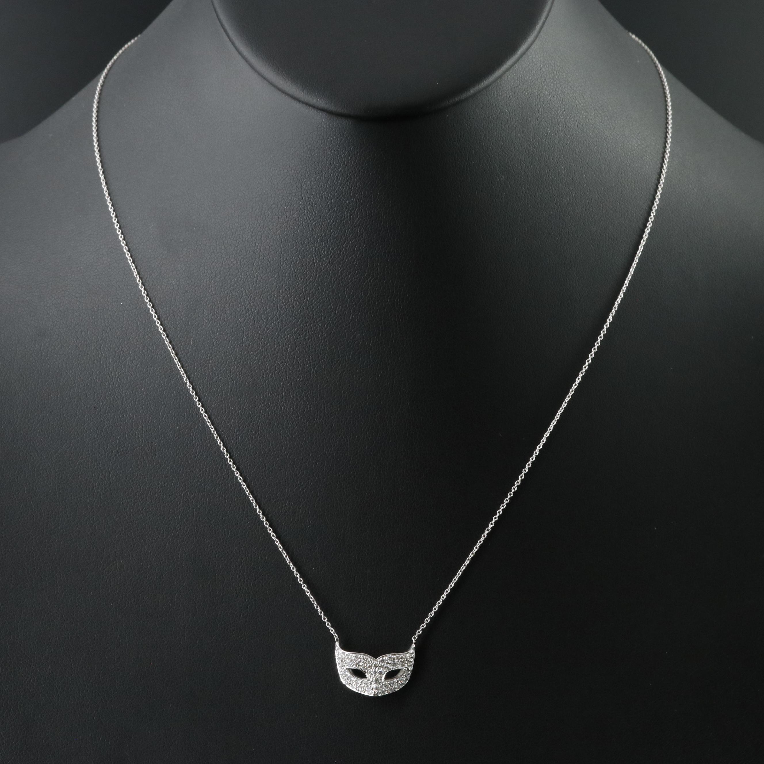 Roberto Coin 18K 0.38 CTW Diamond Mask Necklace
