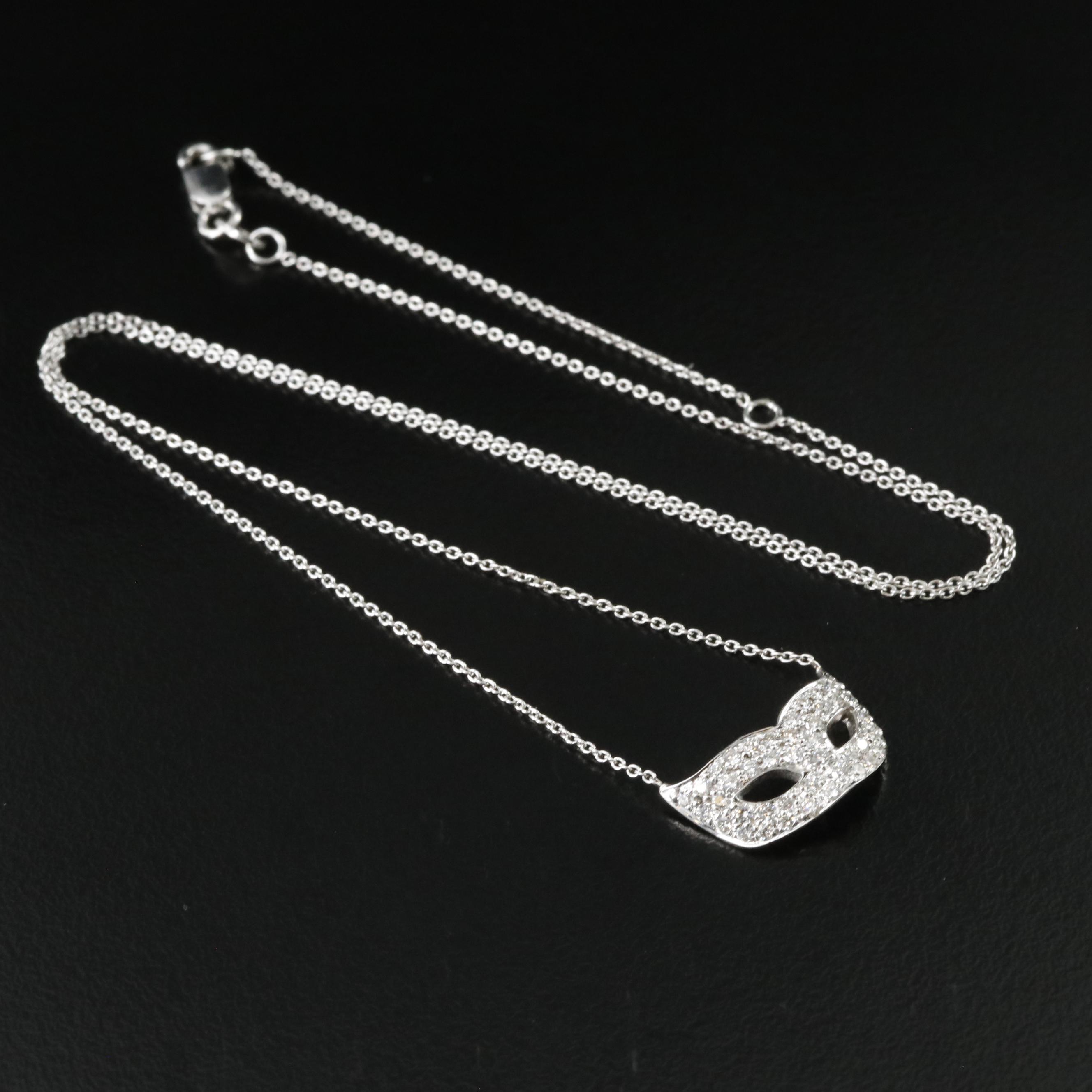 Roberto Coin 18K 0.38 CTW Diamond Mask Necklace