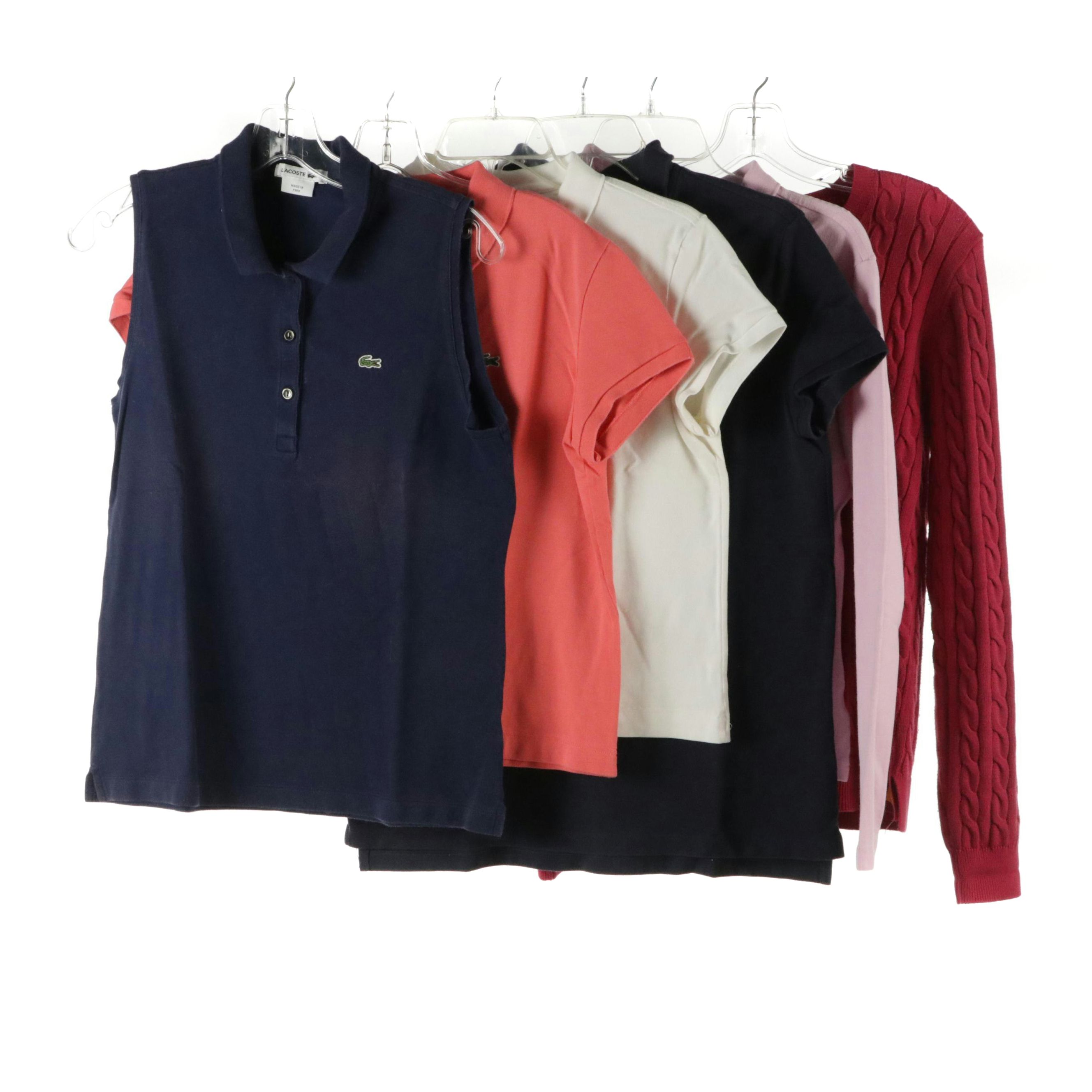 Lacoste Cable Knit Cotton Sweater and Stretch Cotton Collared Shirts