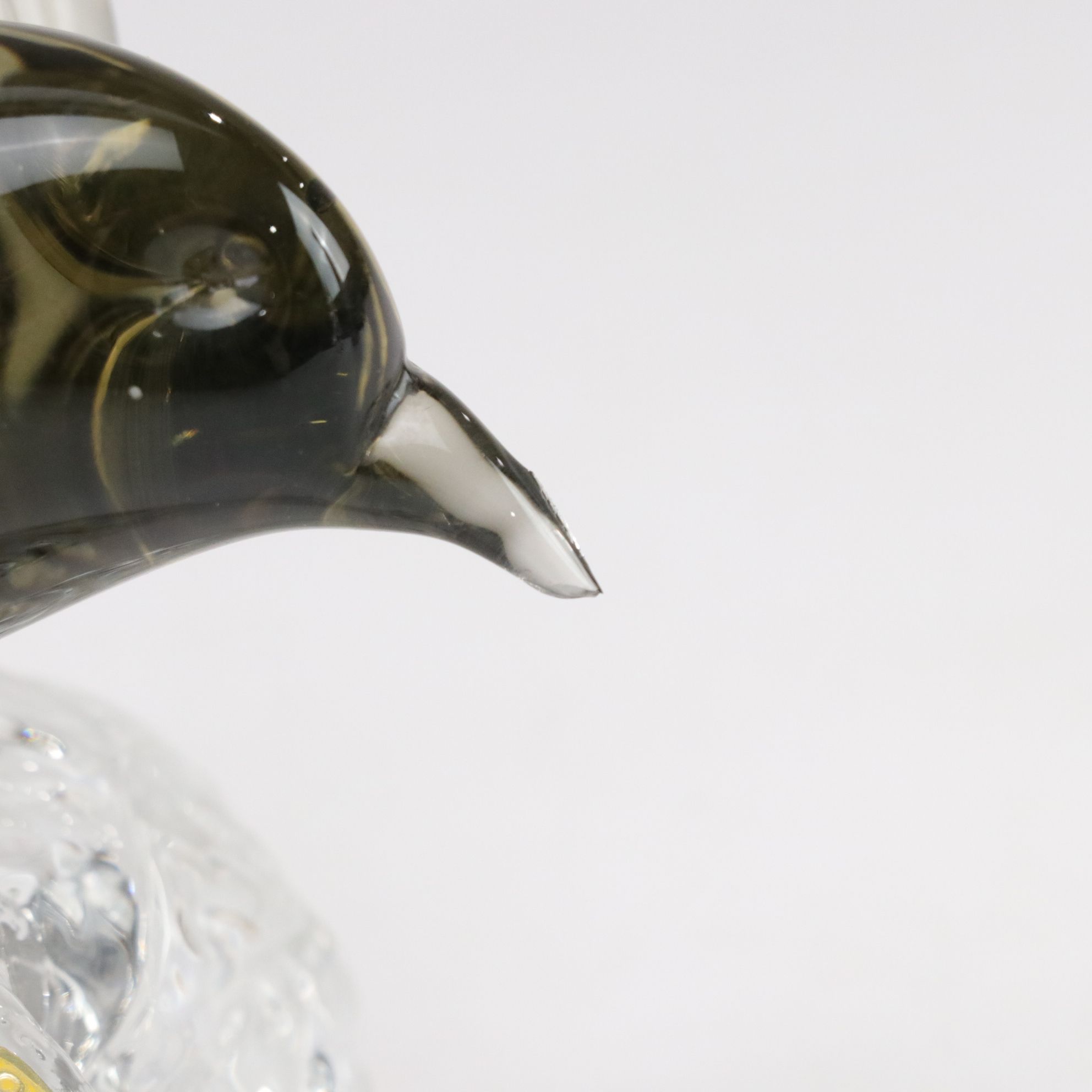 Arte Murano Crystal Bird with Hessian Glass Amethyst Decanter and Tree Figurine