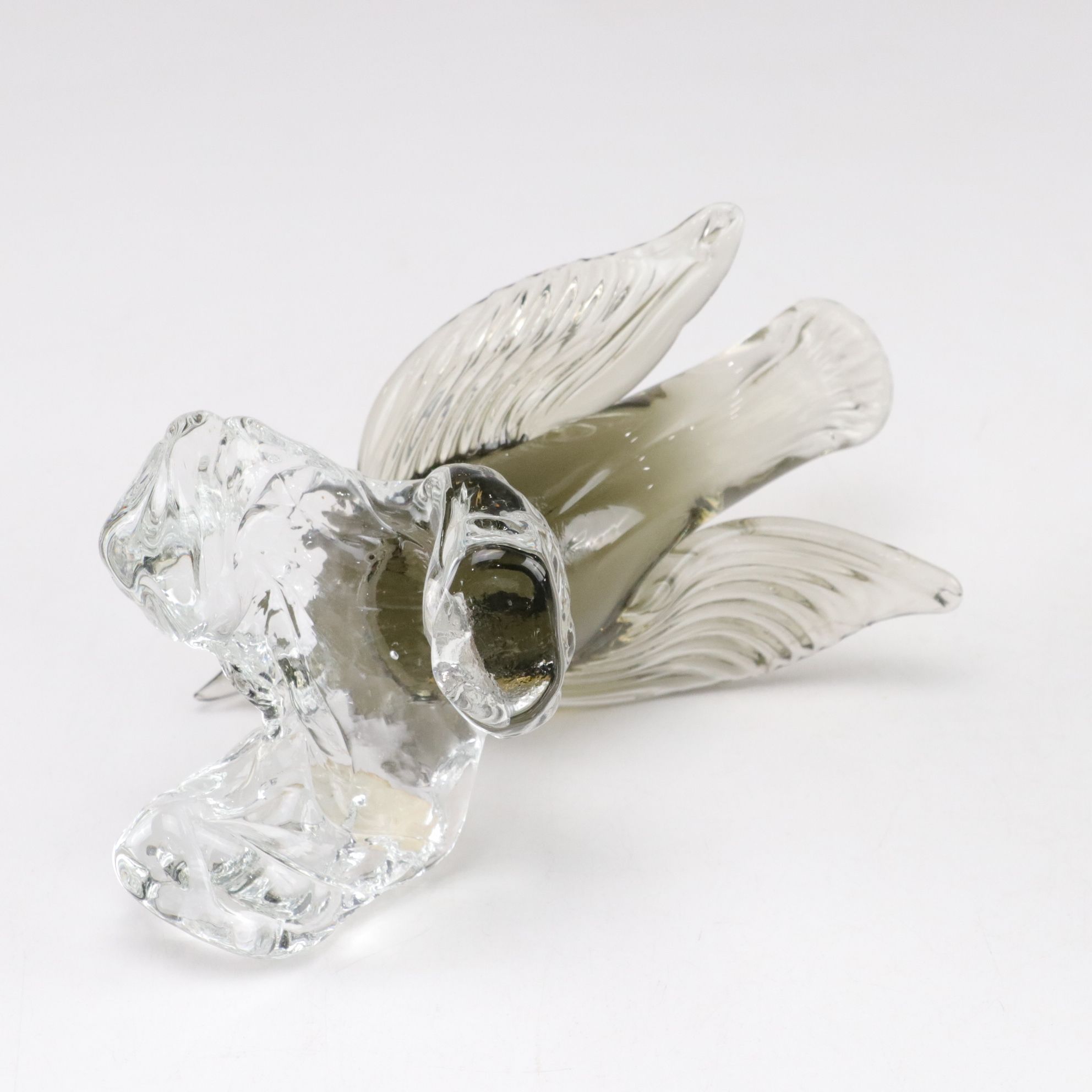 Arte Murano Crystal Bird with Hessian Glass Amethyst Decanter and Tree Figurine